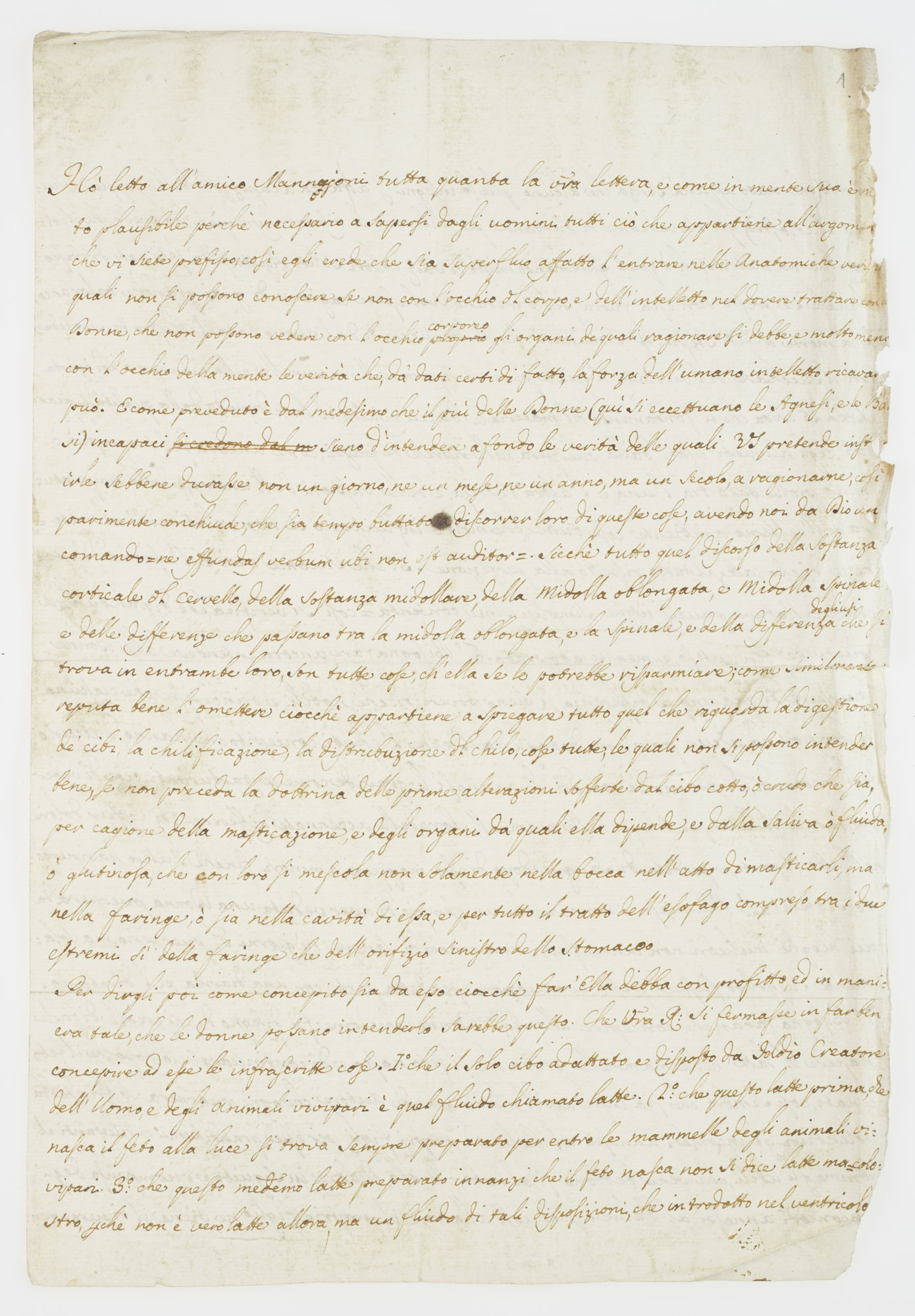 Ho letto all’amico [incipit]