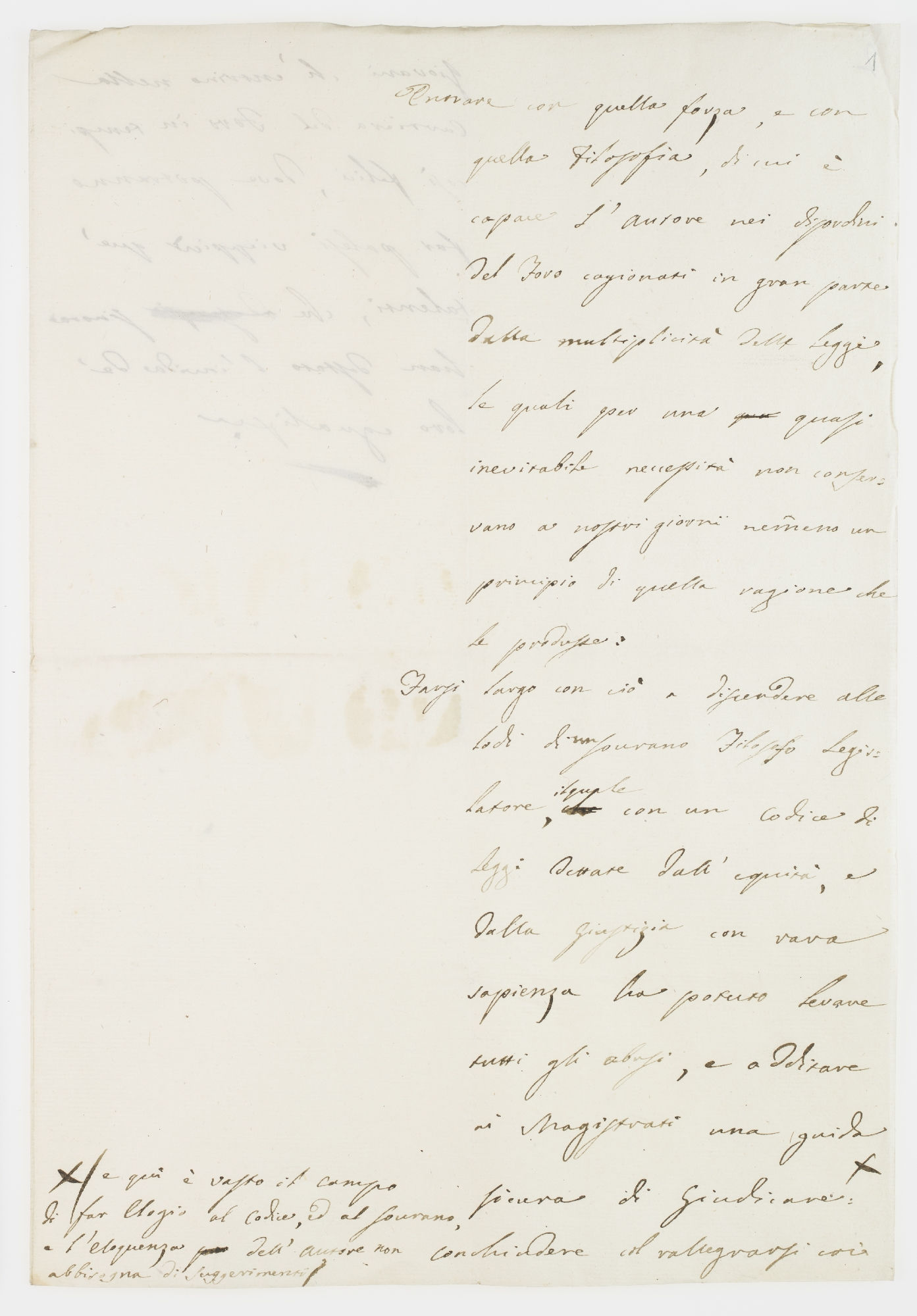 [illegible word] con quella forza, e con quella filosofia [incipit]