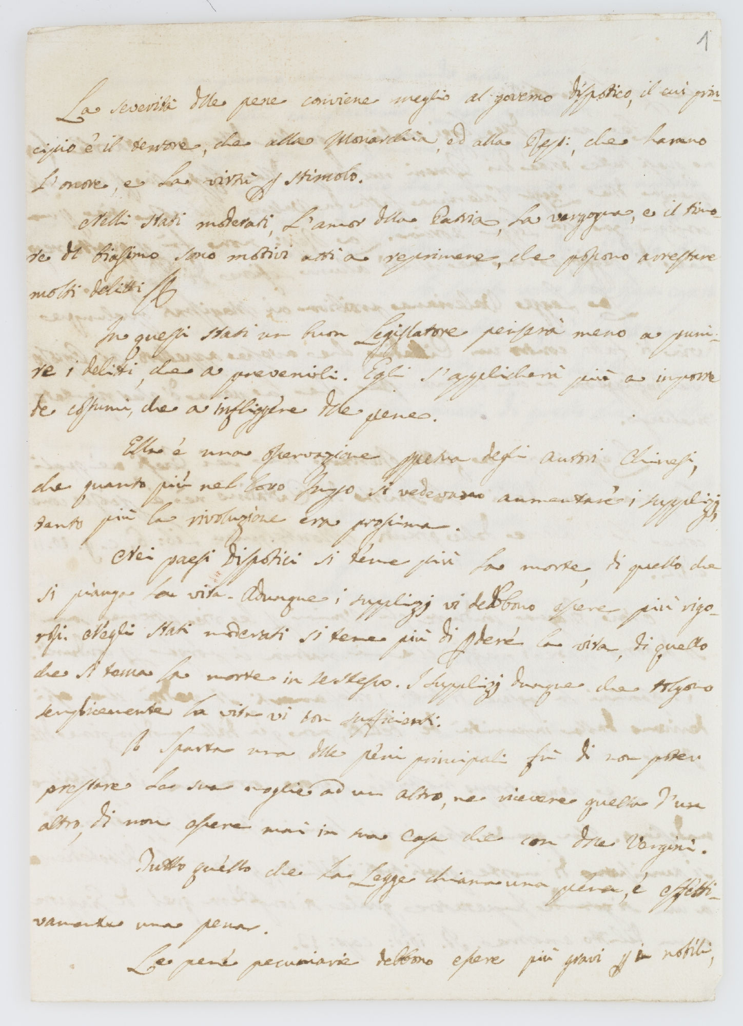 La severità delle pene conviene meglio al governo [incipit]