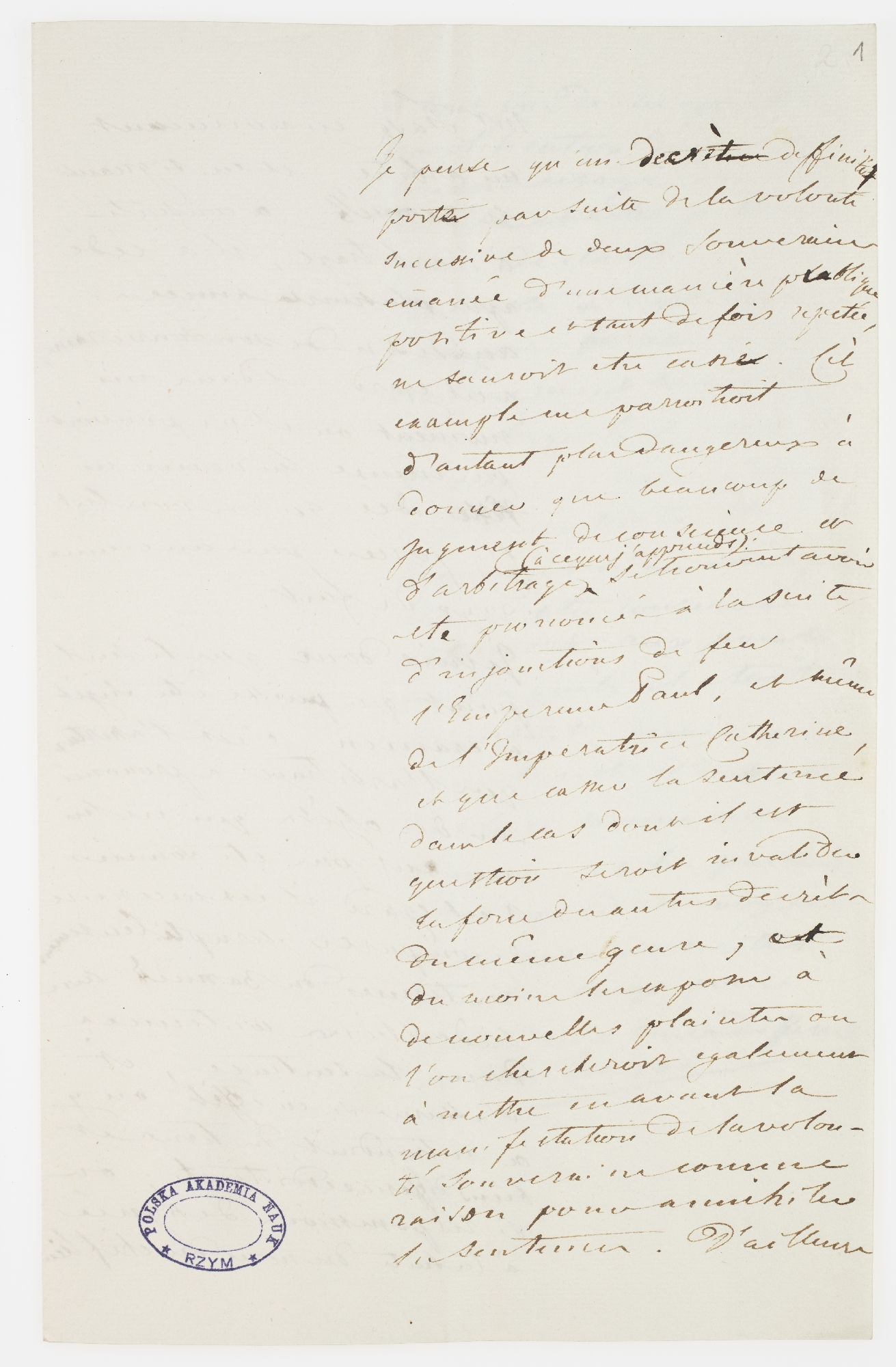 Je pense qu’un decrit [incipit]