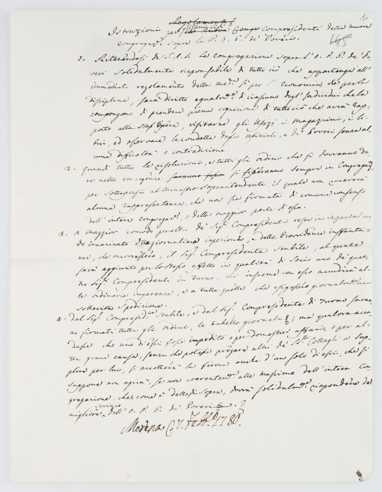 Istruzioni per Ill.mi Sig.ri Compresidenti [incipit]