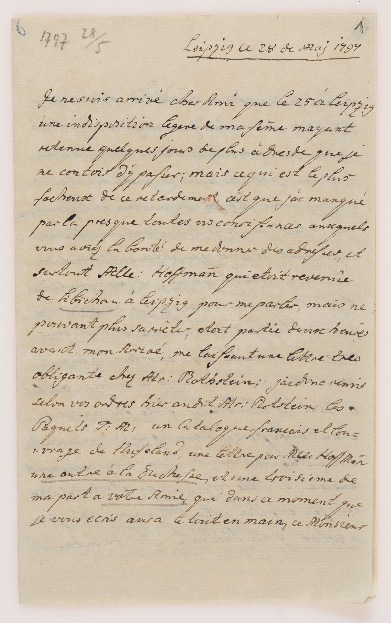 Leipzig le 28 de Maj 1797 [incipit]