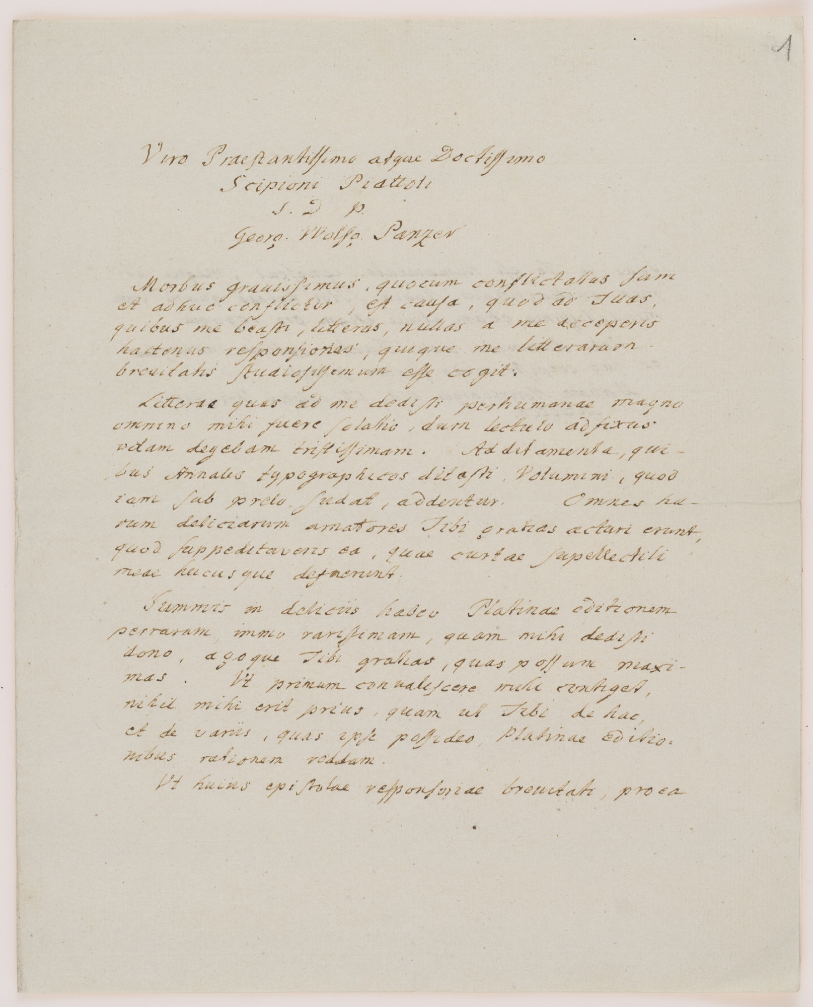 Viro Praestantissimo atque Doctissimo [incipit]