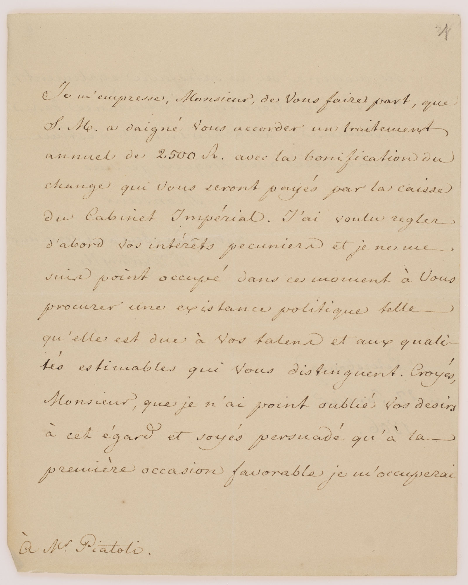 Je m'empresse [incipit]