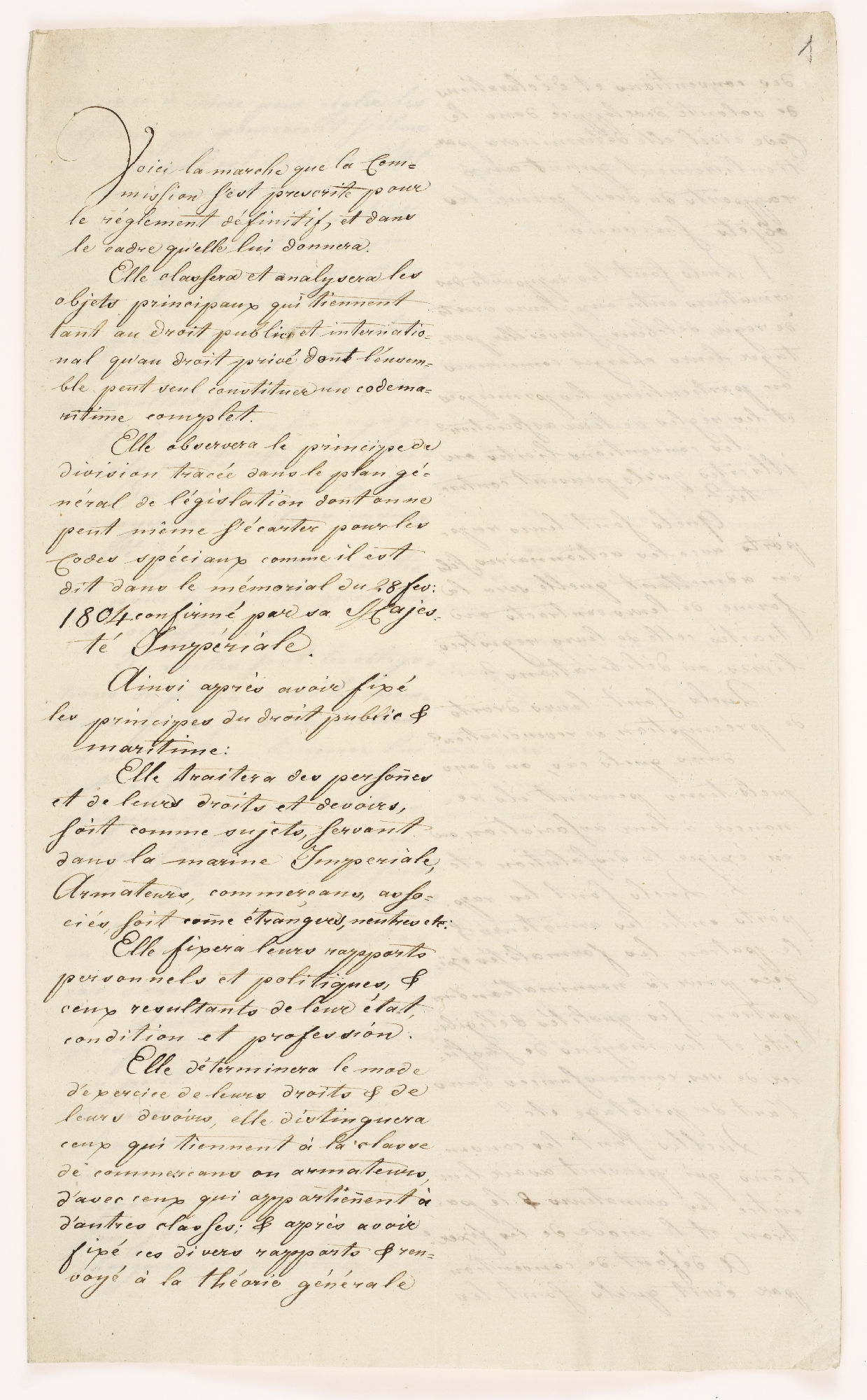 Voici la marche que la Commission [incipit]
