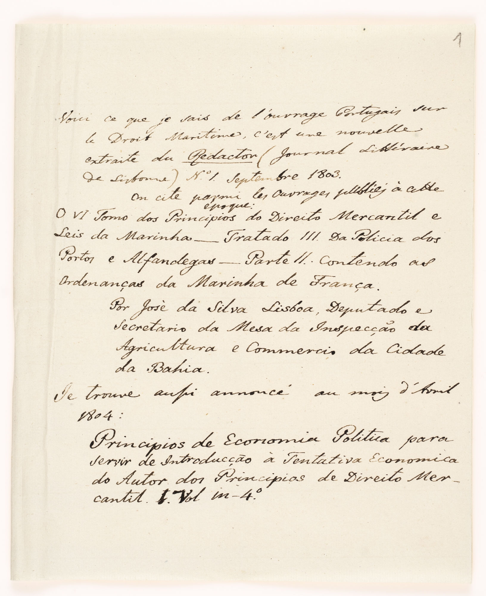 Voici ce que je sais de l'ouvrage Portugais [incipit] 