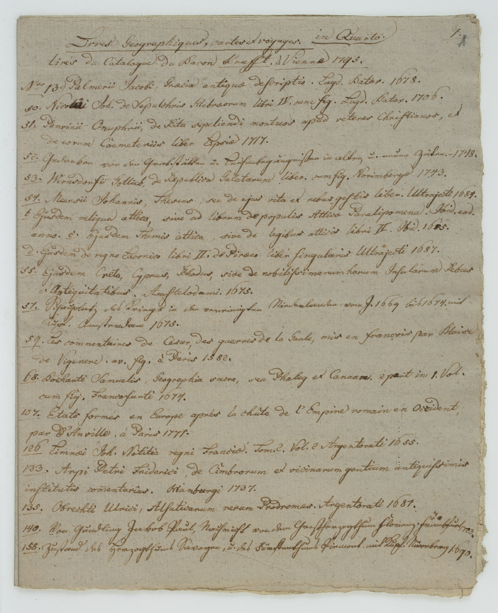 Livres Geographiques, cartes et voyages [title]