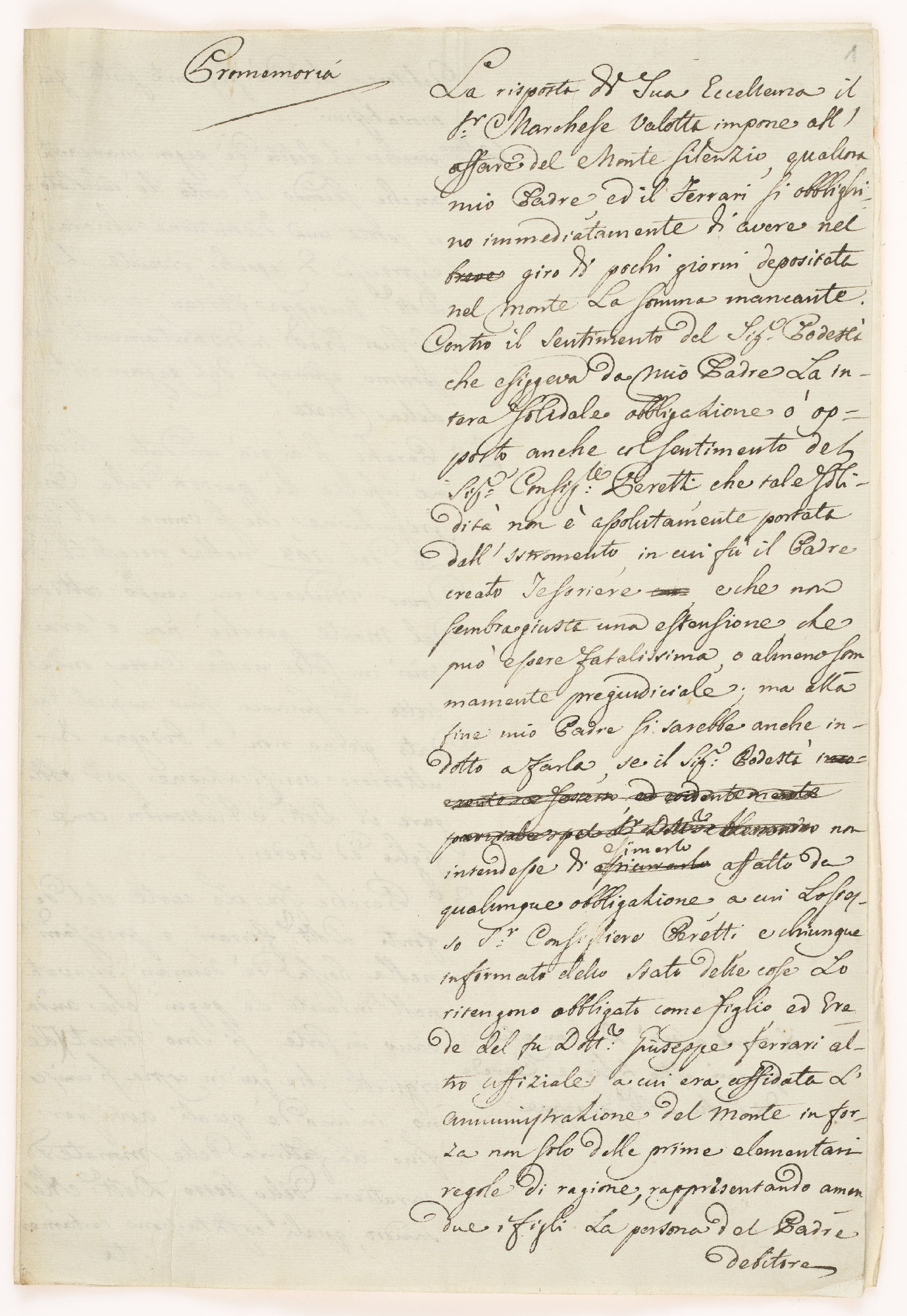 La risposta di Sua Eccellenza [incipit]