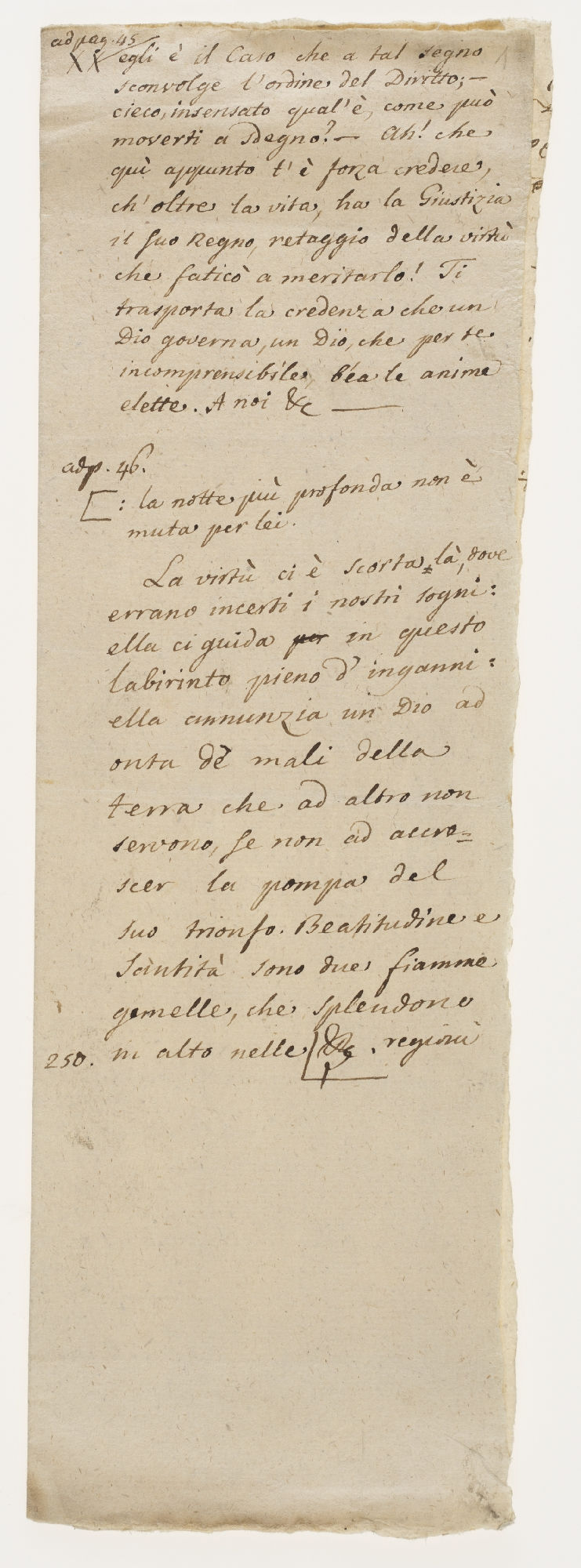 ad pag. 45. egli è il Caso che a tal segno sconvolge l'ordine del Diritto [incipit]