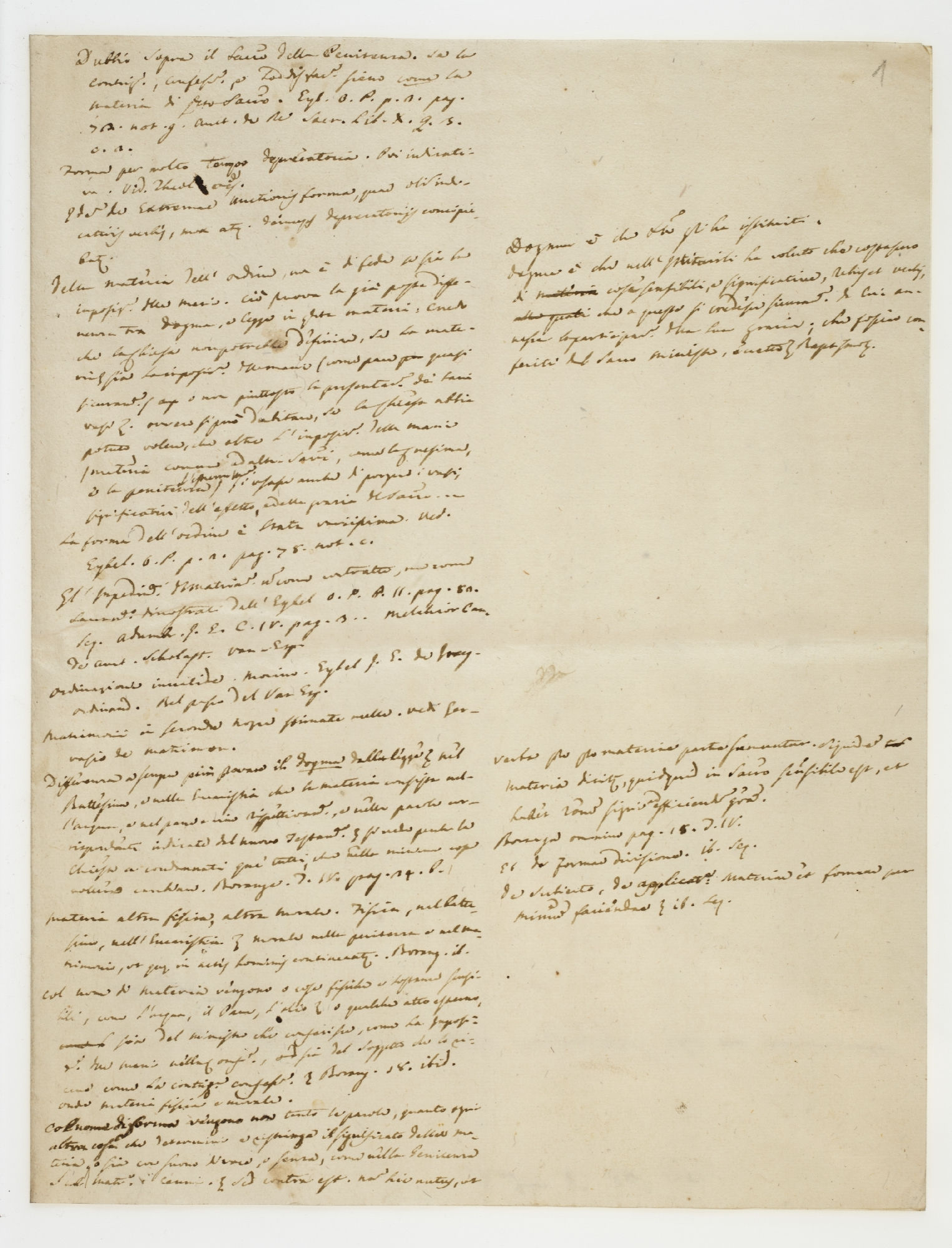 Dubbio sopra il Senso della Penitenza [incipit p.1]/Non ho peranche veduto [incipit p.4]