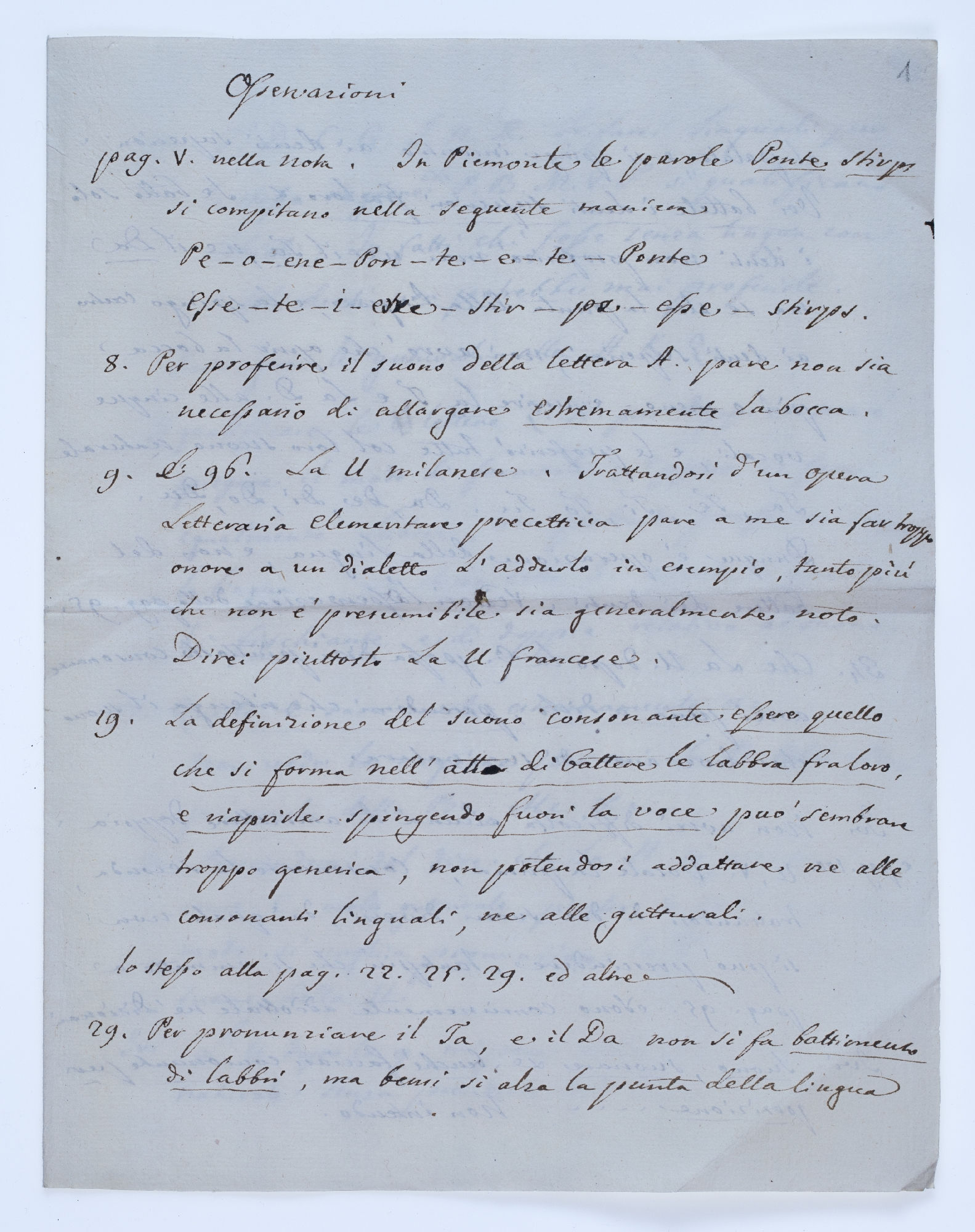 Osservazioni//pag. V. nella nota [incipit]