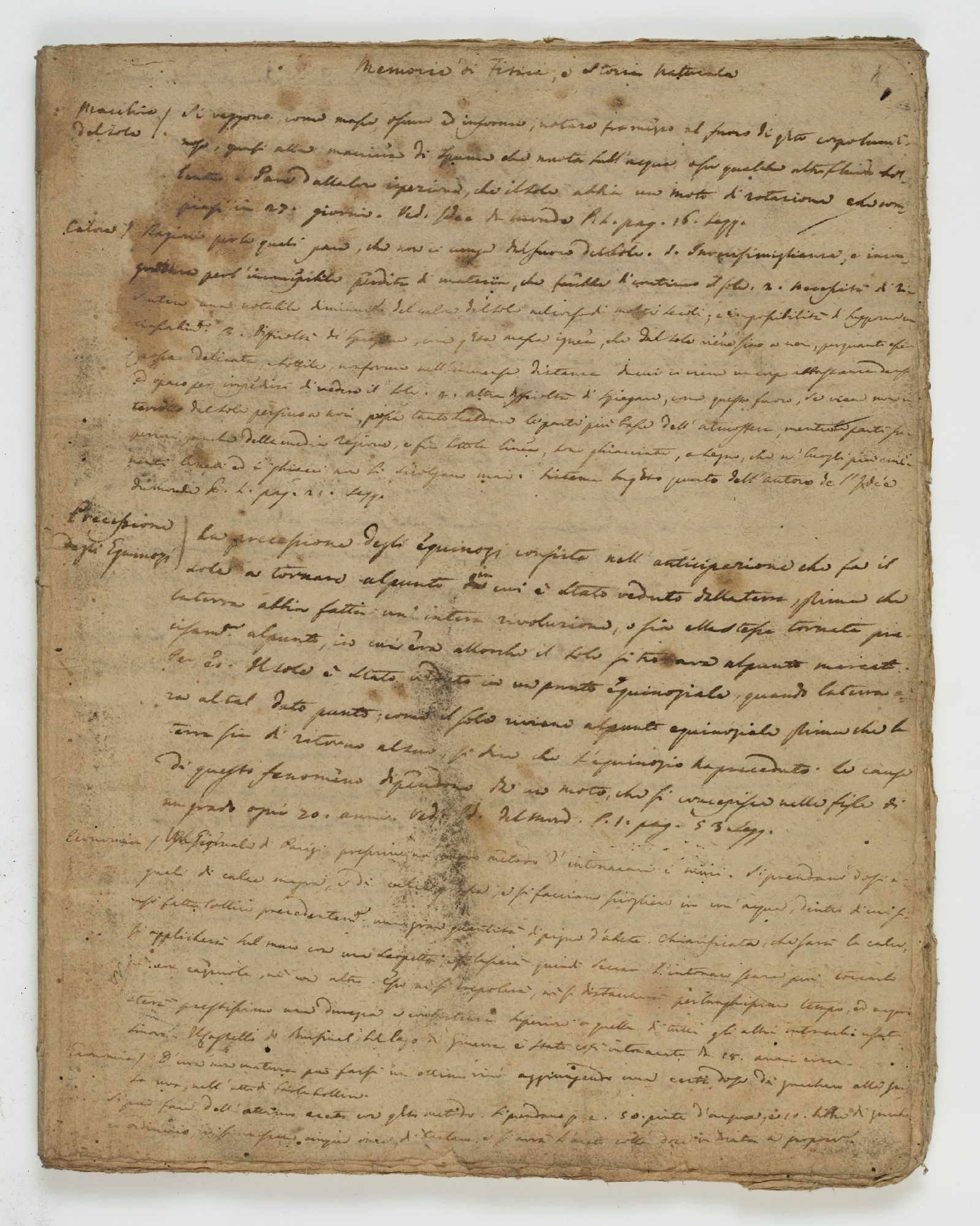 Memoria di Fisica e Storia Naturale [title]