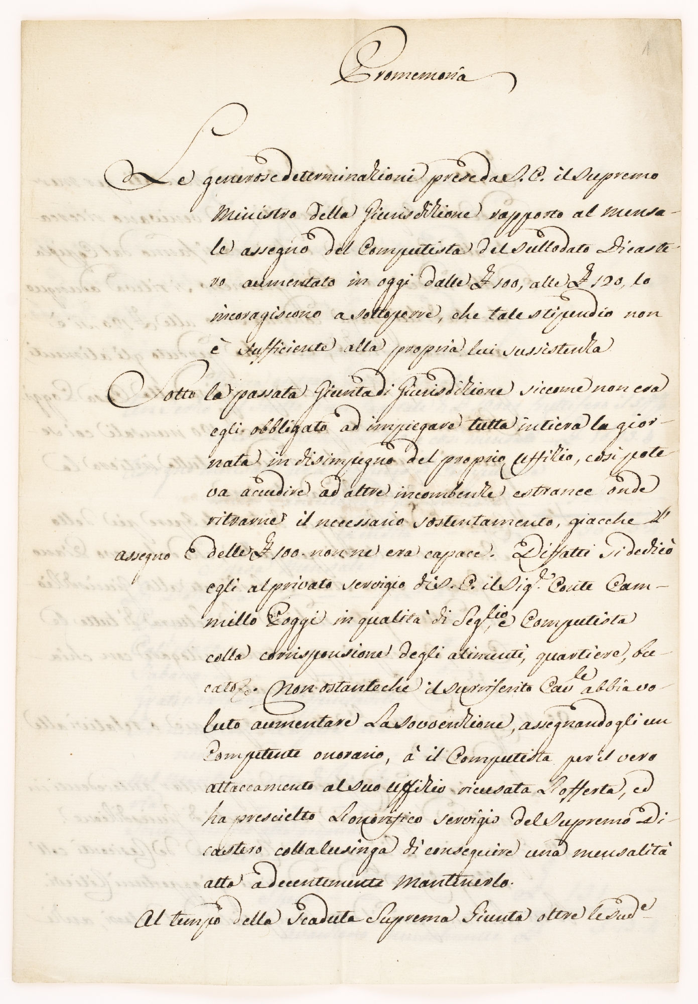 Le generose determinazioni [incipit]