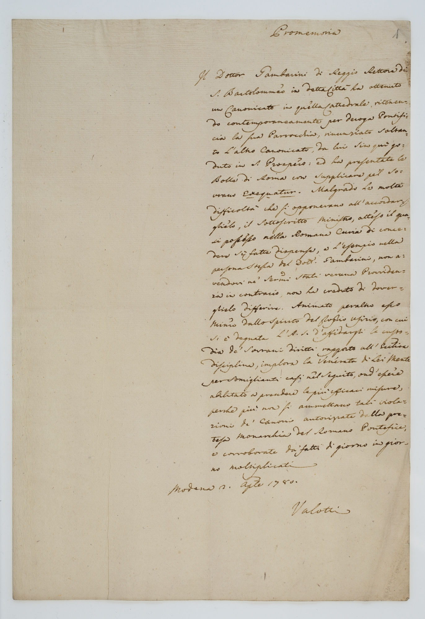 Il Dottor Gambarini di Reggio [incipit] 