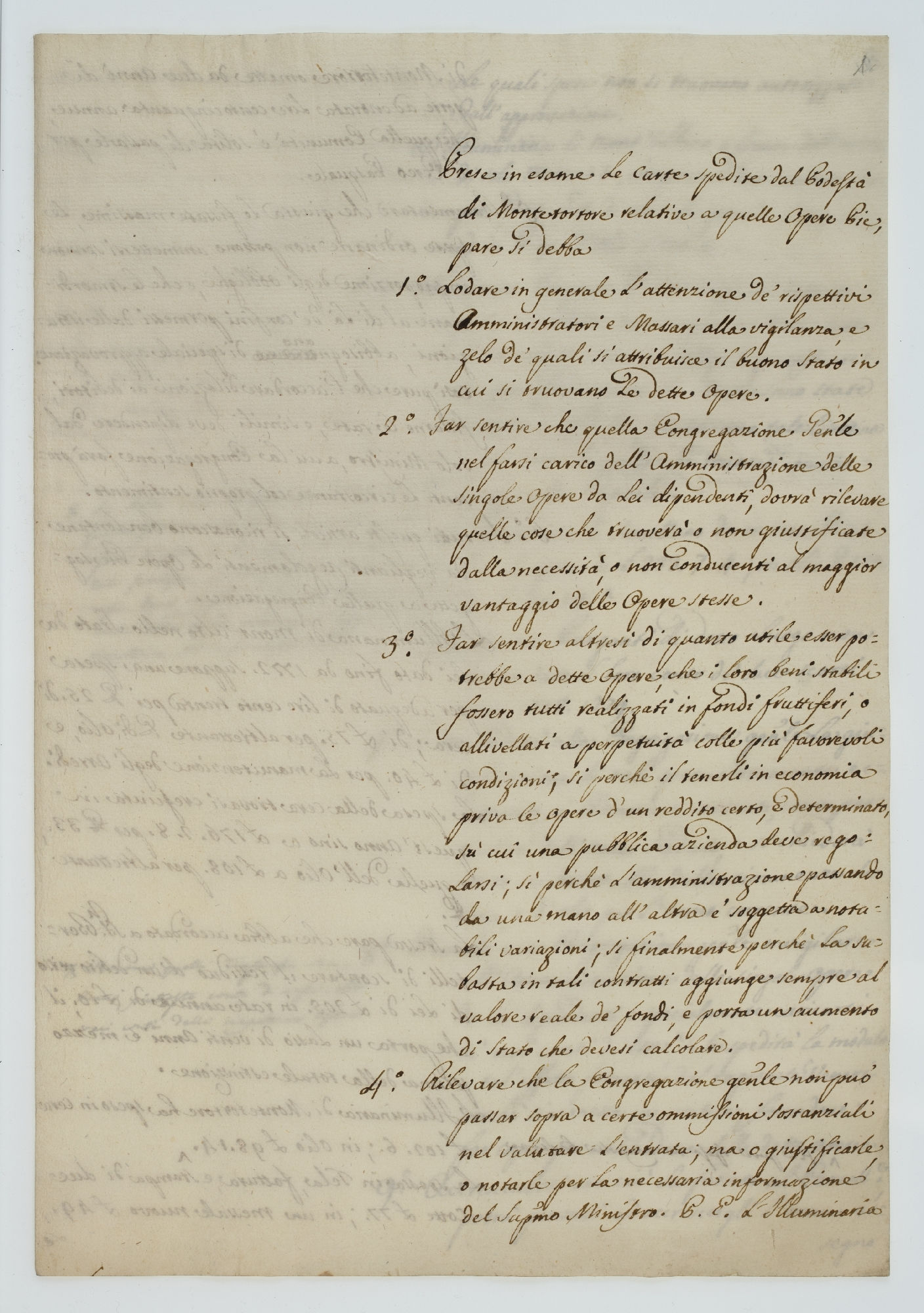 Prese in esame Le carte spedite dal Podestà di Montetortore [incipit]