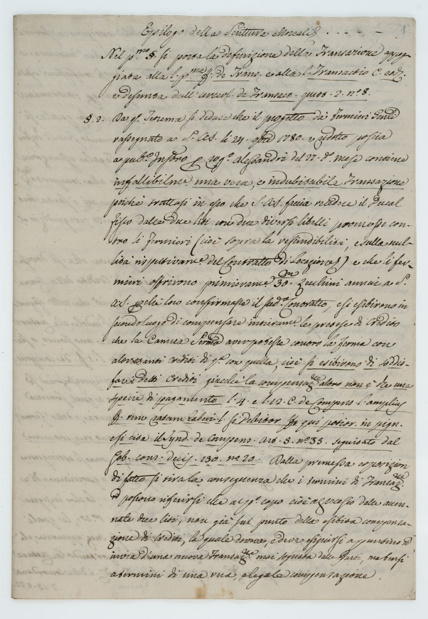 Epilogo della Scrittura Moreali [title]