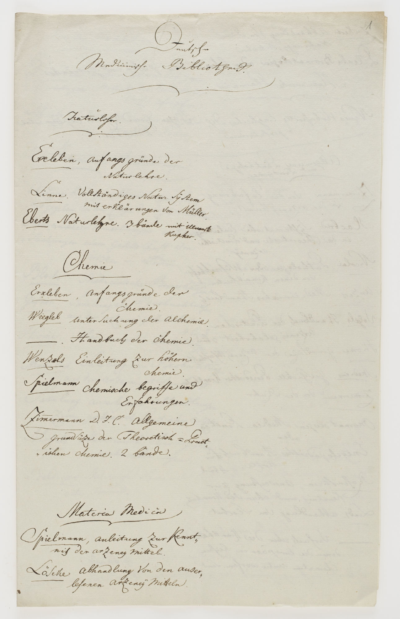 Deutsche Medicinische Bibliothek [title]