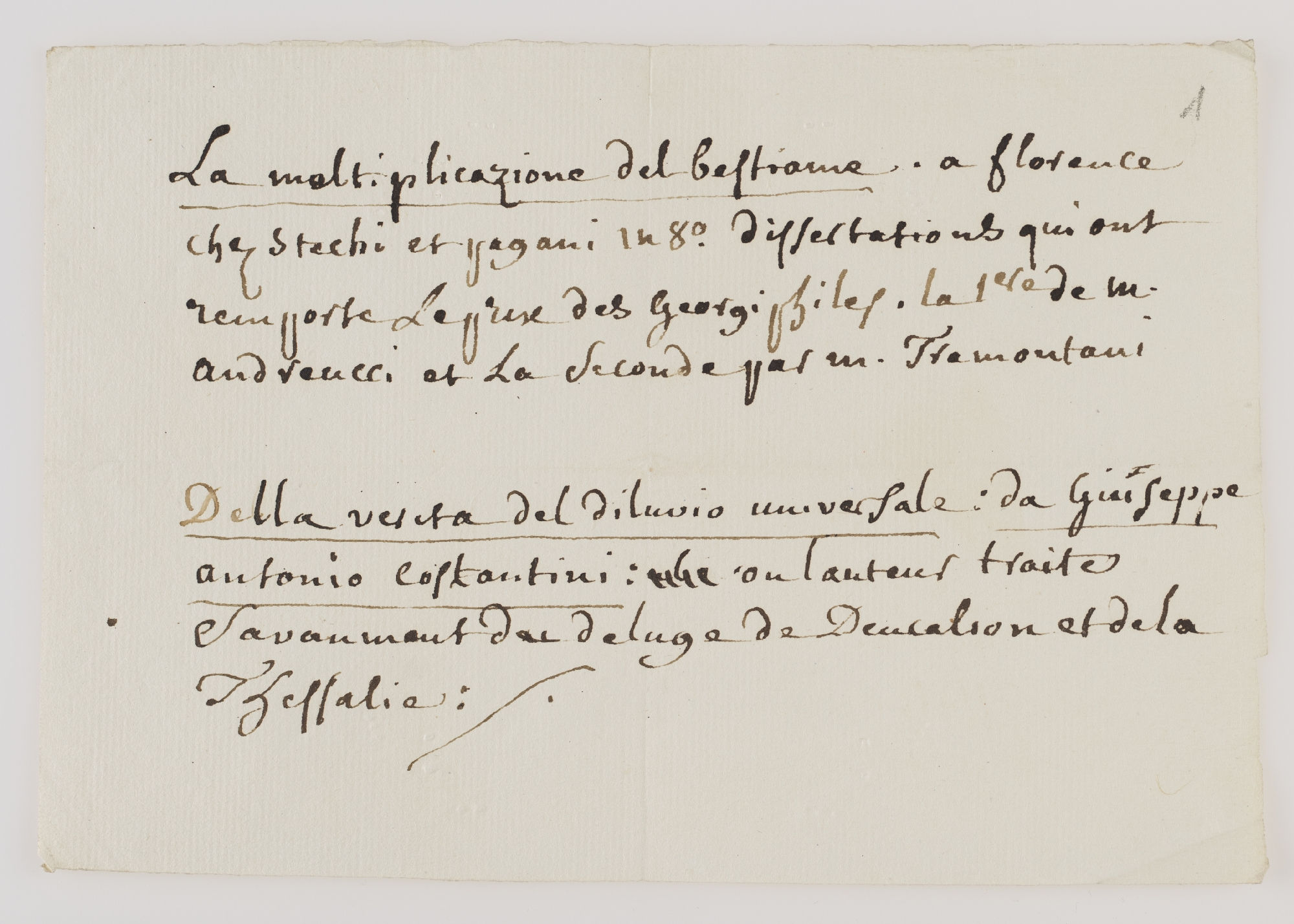 La moltiplicazione del bestiame a florence [incipit]