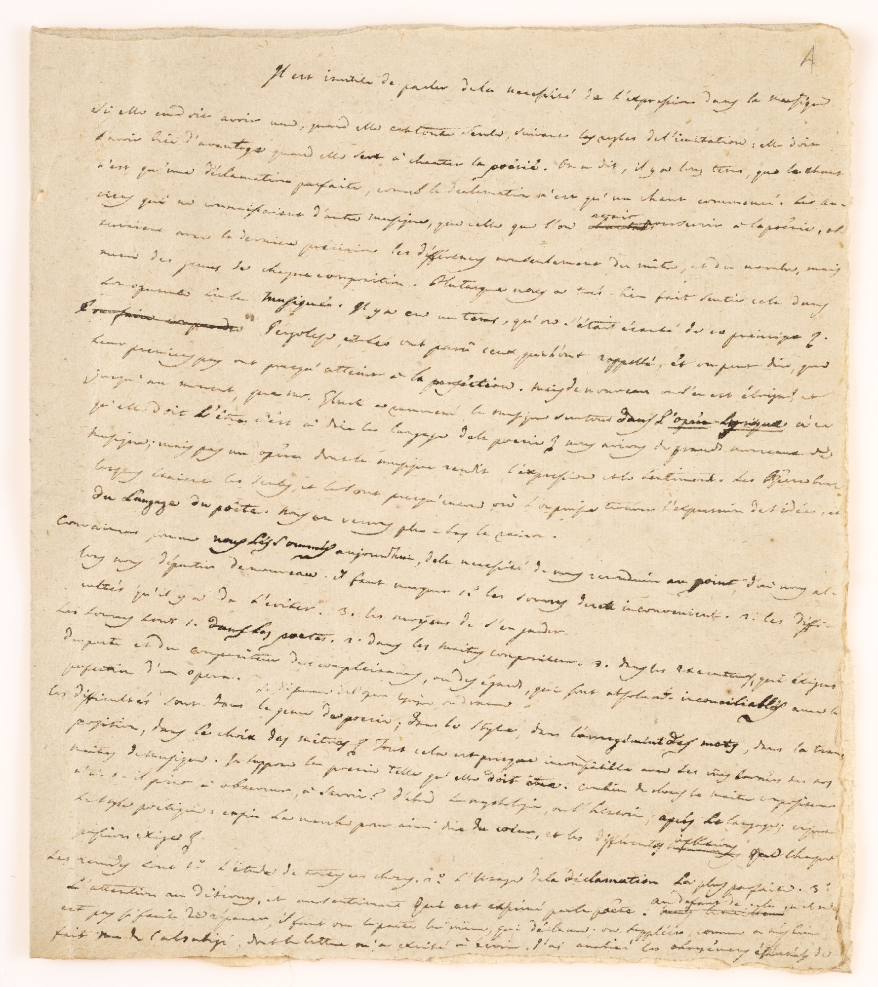 Il est inutile de parler dela [!] necessite de l'expression dans la musique [incipit]