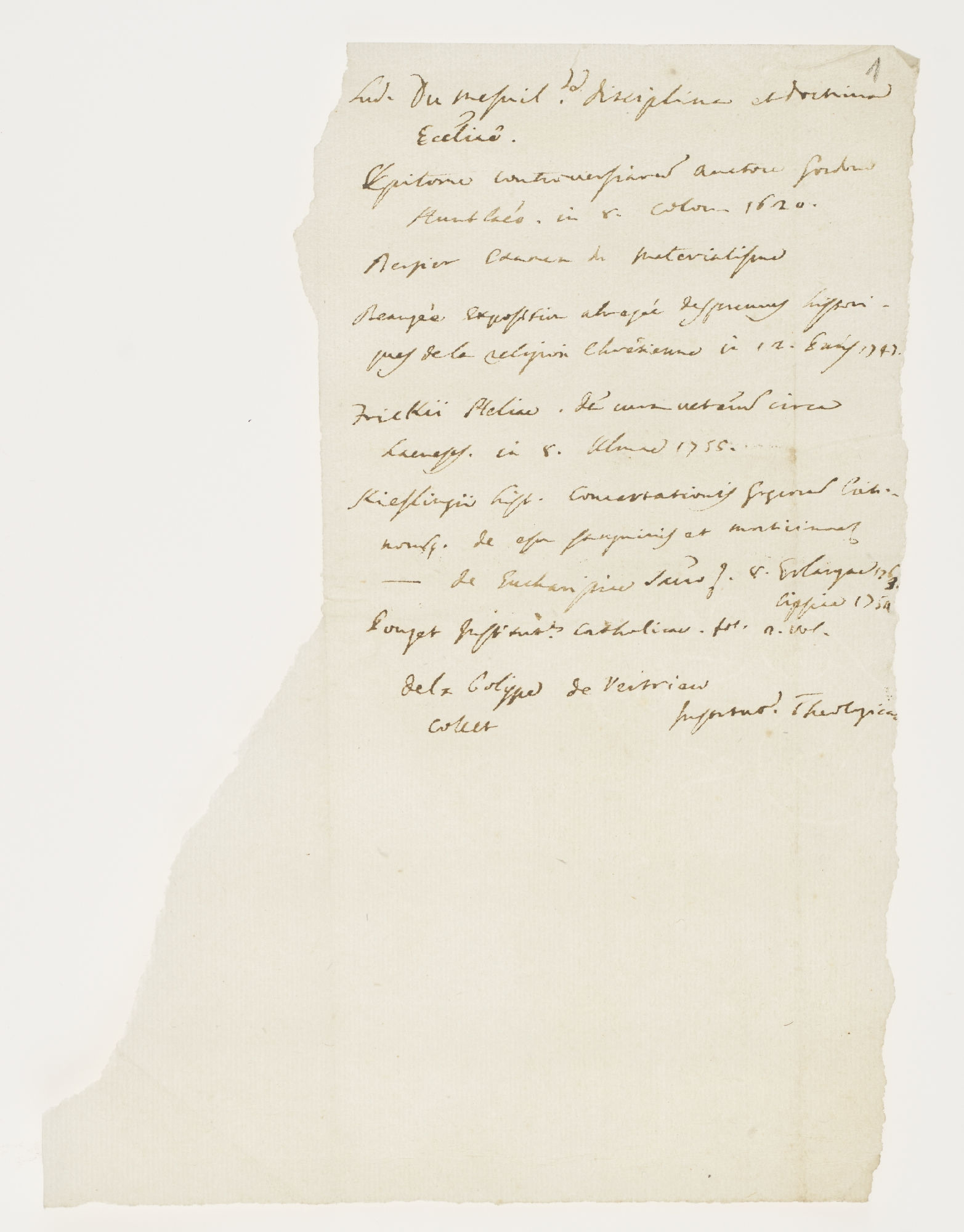 [illegible words] Disciplina et Doctrina Eccliae. [incipit]