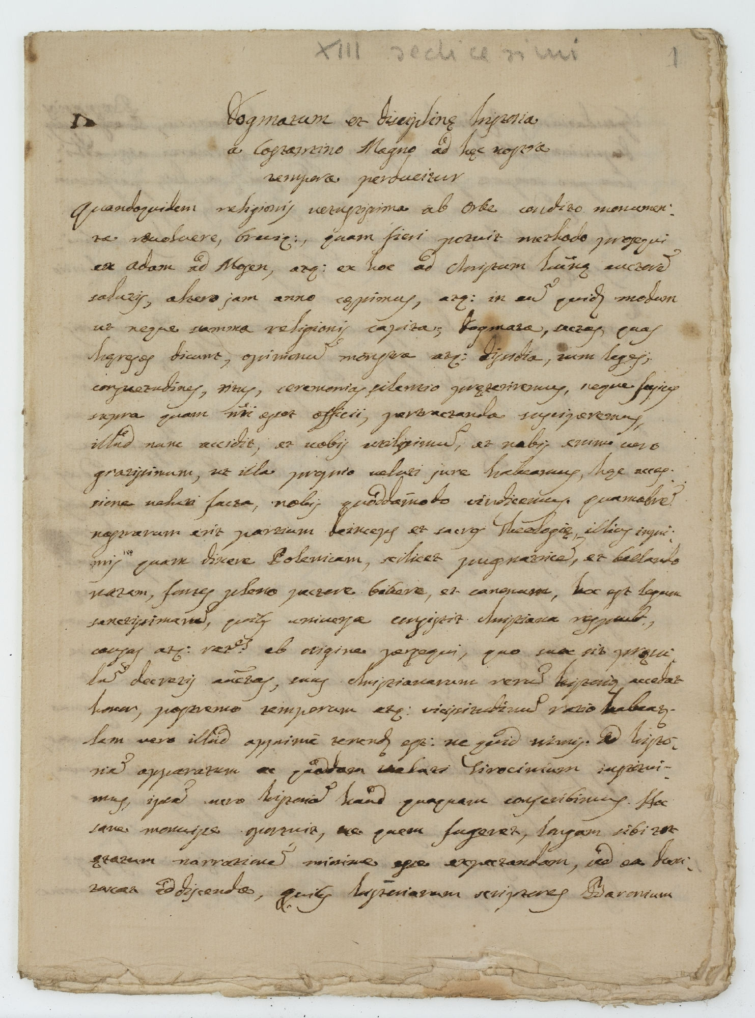 Dogmatum et disciplinae historia [incipit]
