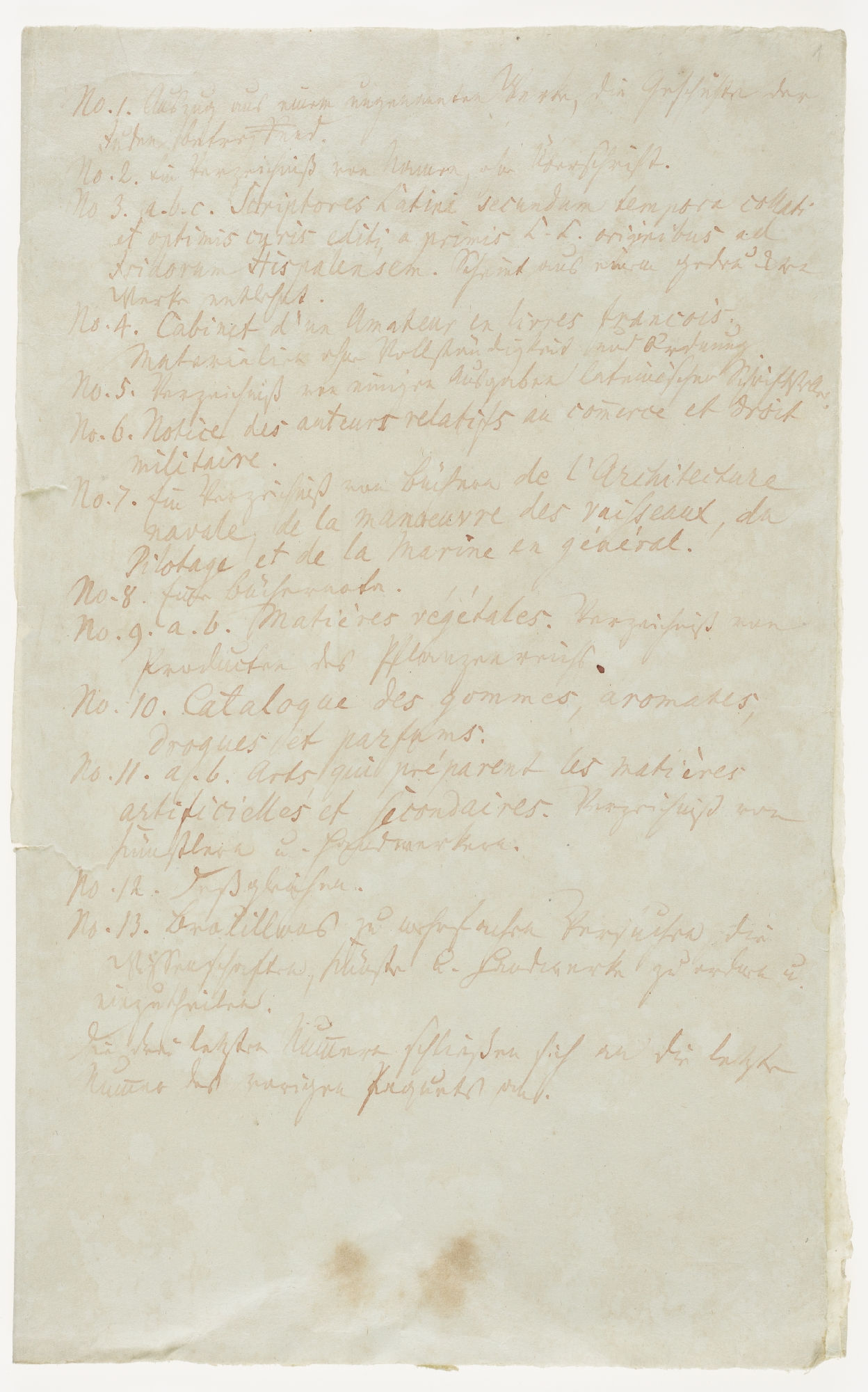 No. 1. Auszug aus einem ungenannten Werk [incipit]