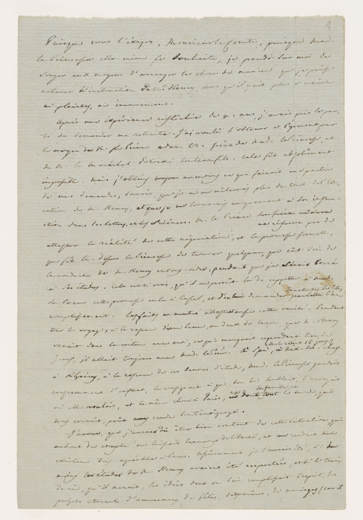 Puisque vous l'exigez, Monsieur le Comte, puisque Mme la Princesse elle-meme le souhaite [incipit]