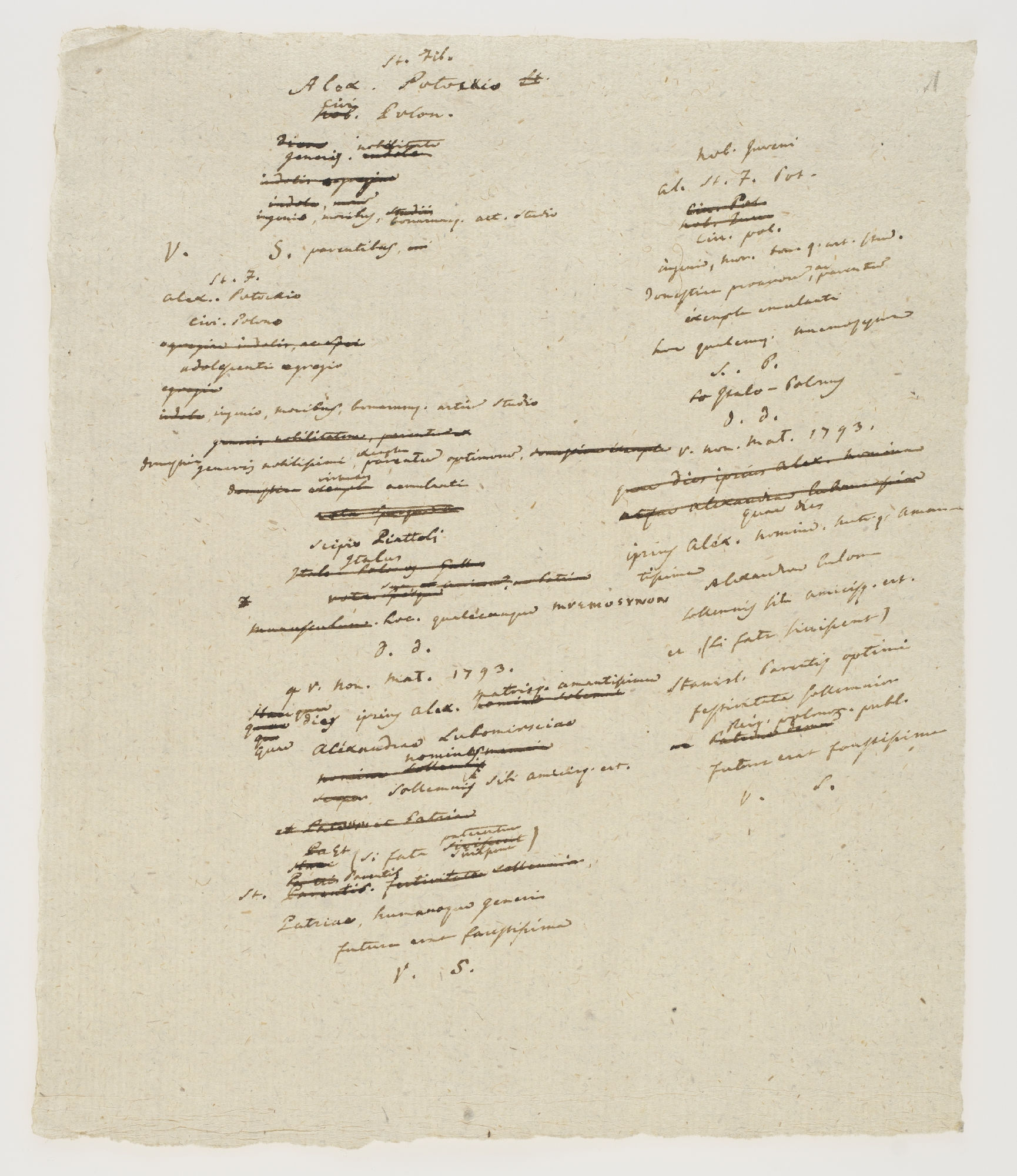 St. Alex. Potocki. [incipit]