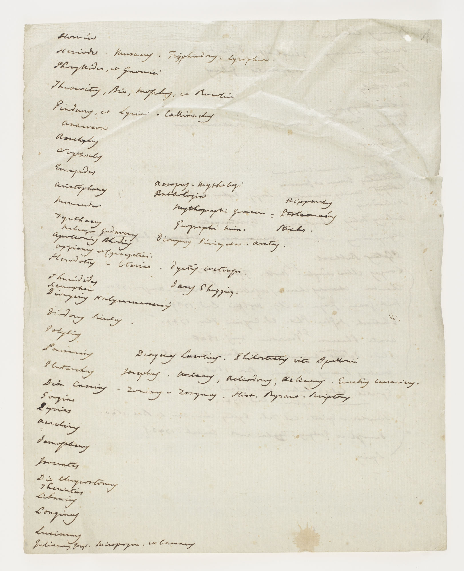 Homére. Hesiode [incipit]