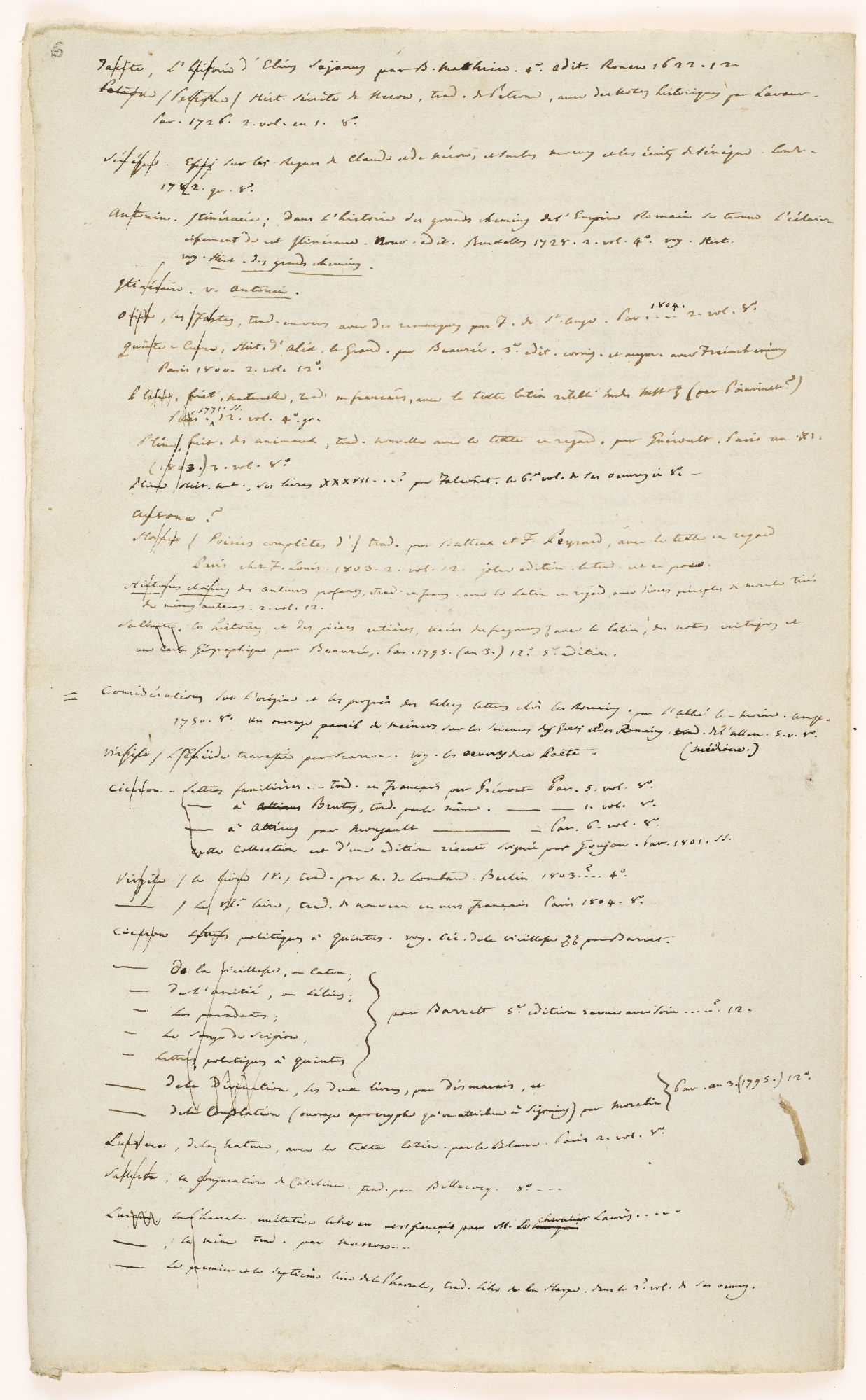 1. Lat. [incipit]; 2. Continuation des auteurs latins trad. en Français [title]; 3. Continuation des auteurs lat. trad. en Français [title]