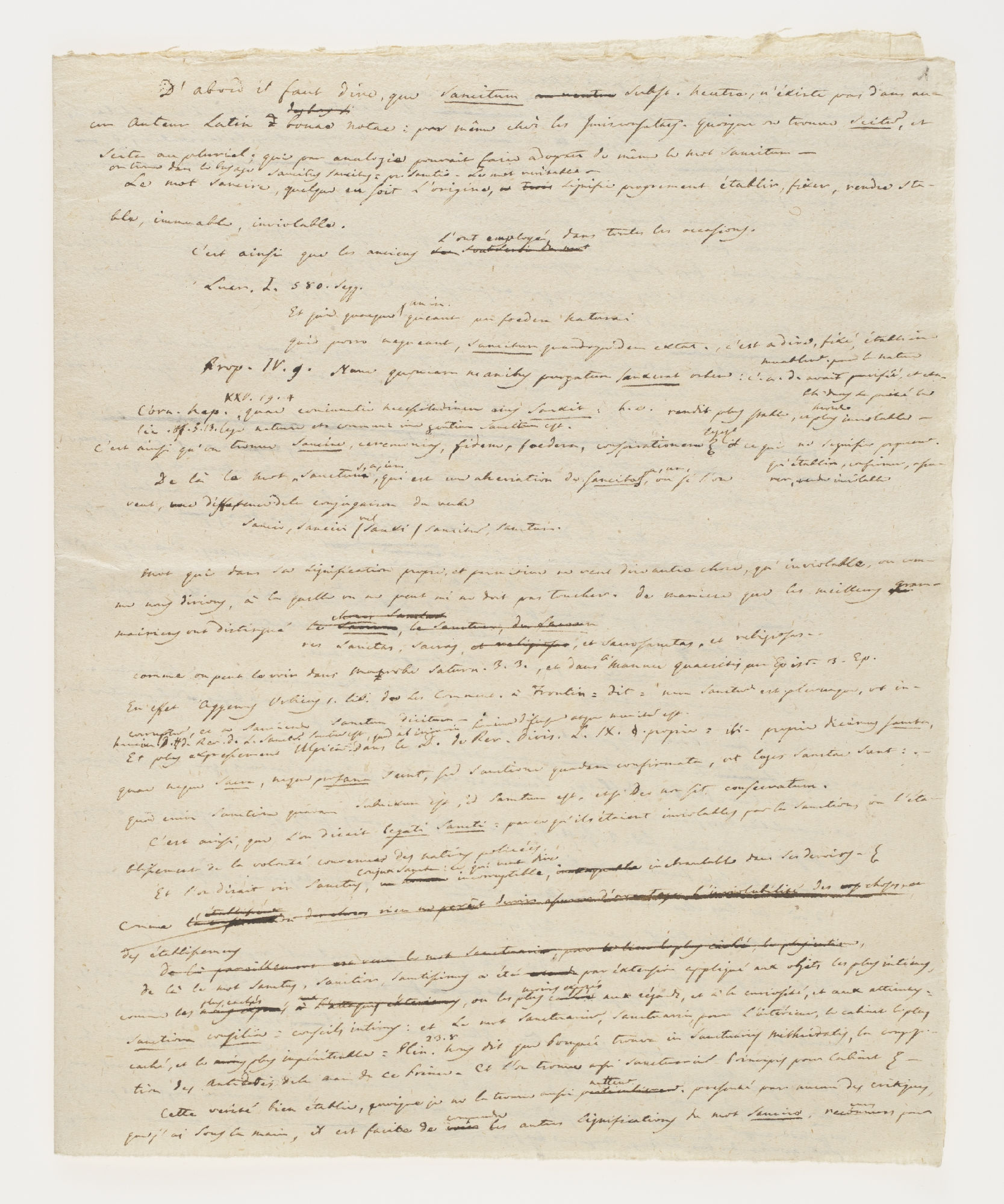 D'abord il faut dire que Sancitum subst. neutre, n'éxiste pas dans ancien auteur Latin bonae notae; par même chez les Jurisconsultes [incipit]