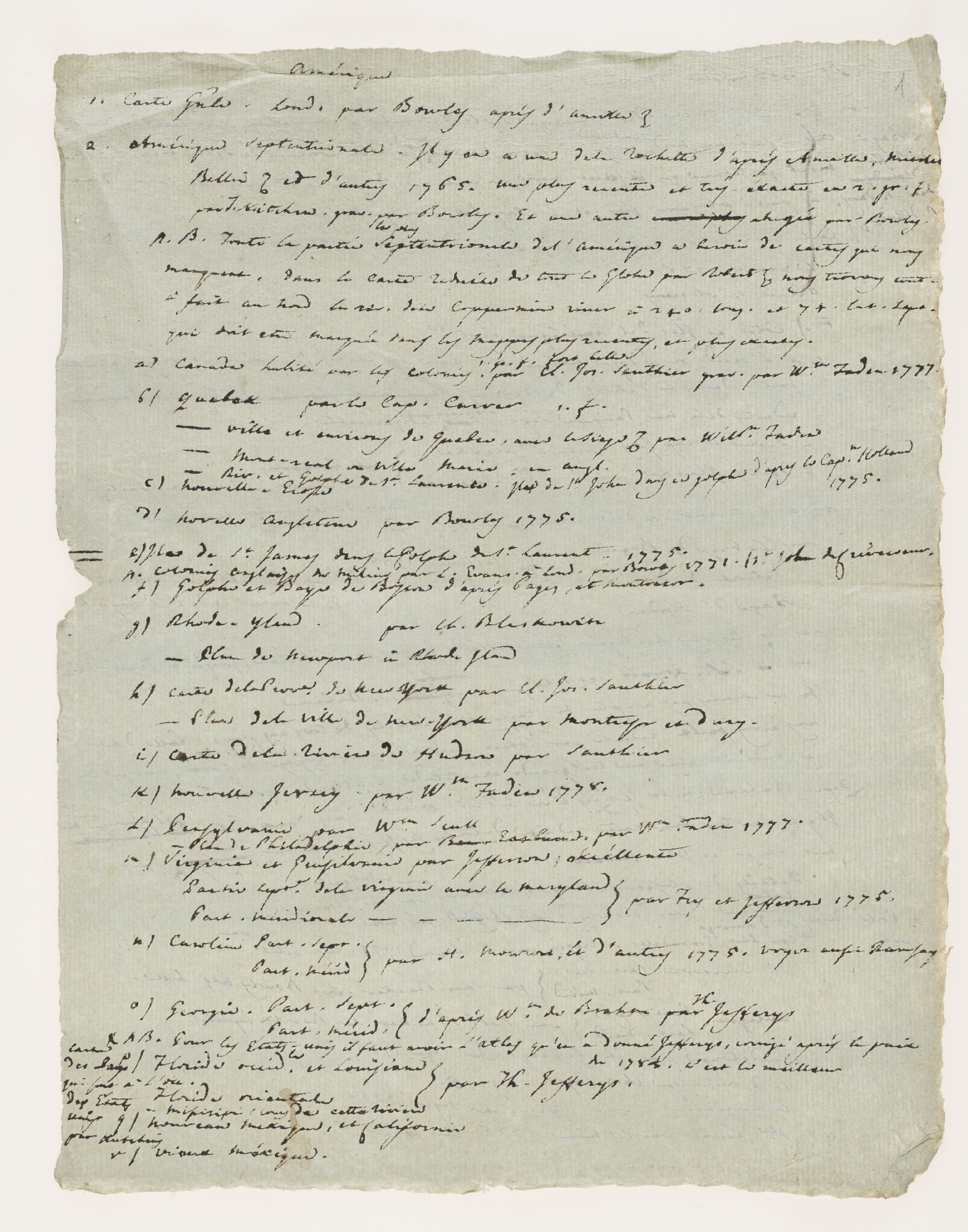 Amérique. 1. Carte Gnle. Lond. [incipit]