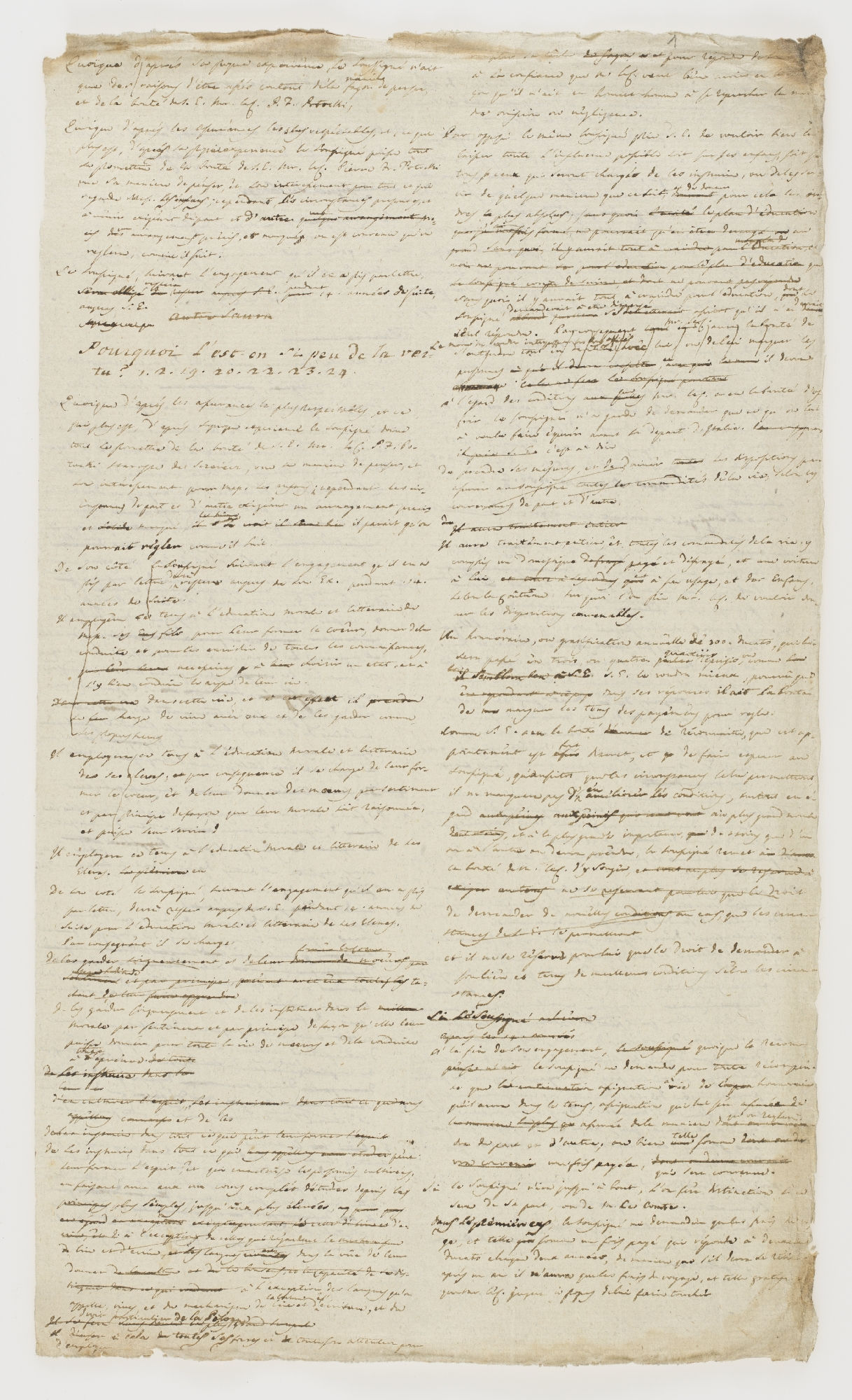 Quoique d'apres sa [one illegible word] experience, le soussigne [incipit]