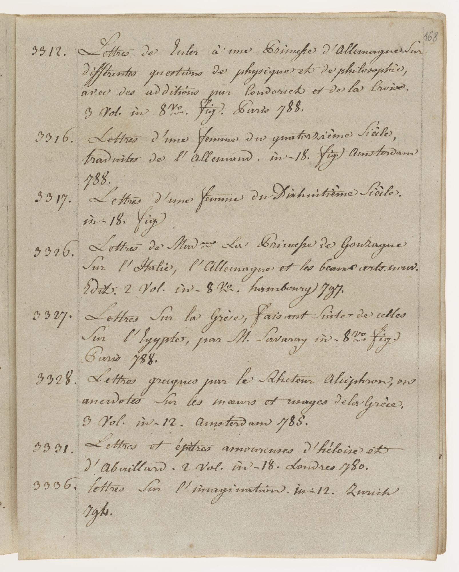 Catalogue de Vienne. Catalogue de Mannheim. Catalogue de Berlin. Catalogue de Hambourg.