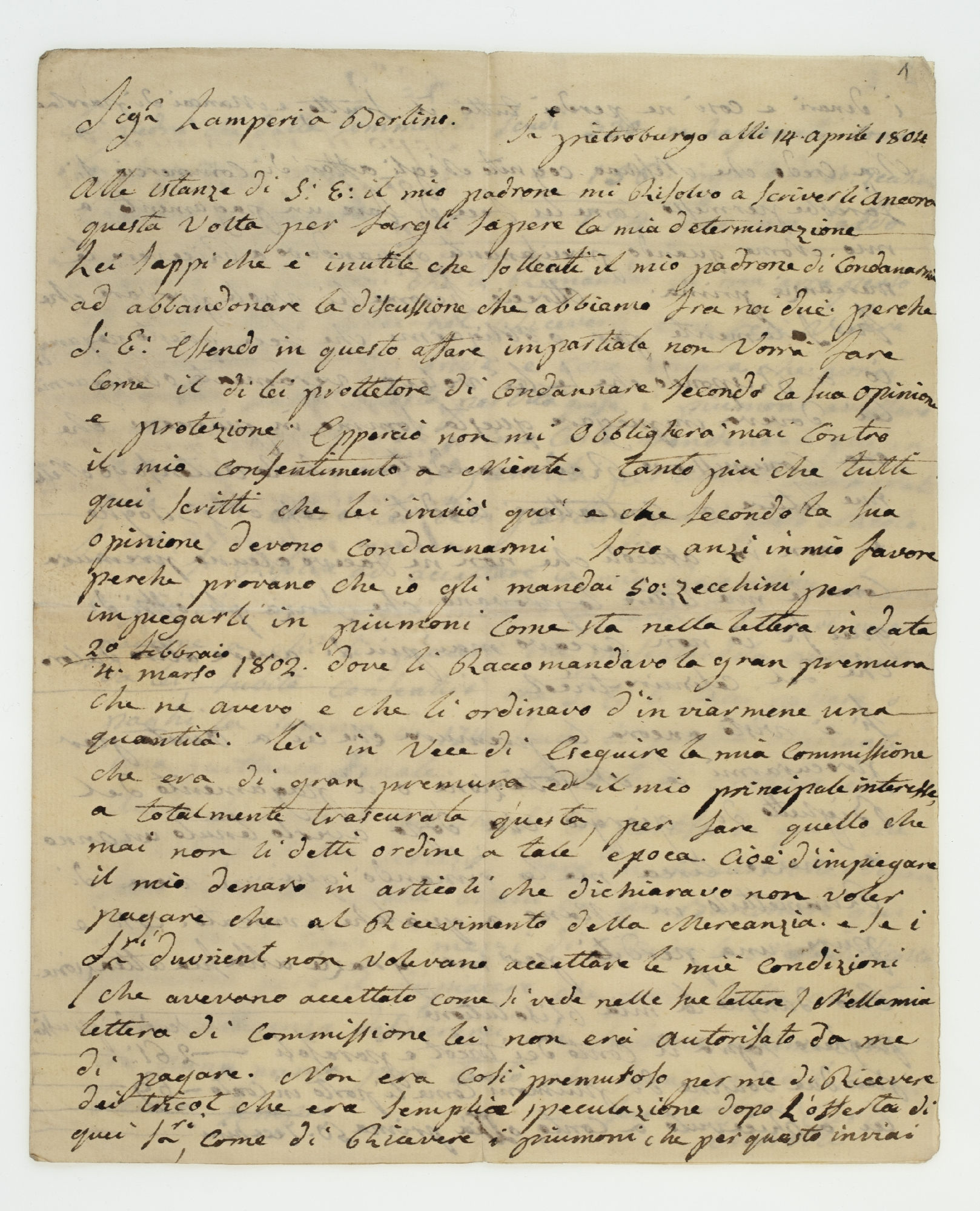 Sig.a Lamperi a Berlino [incipit]