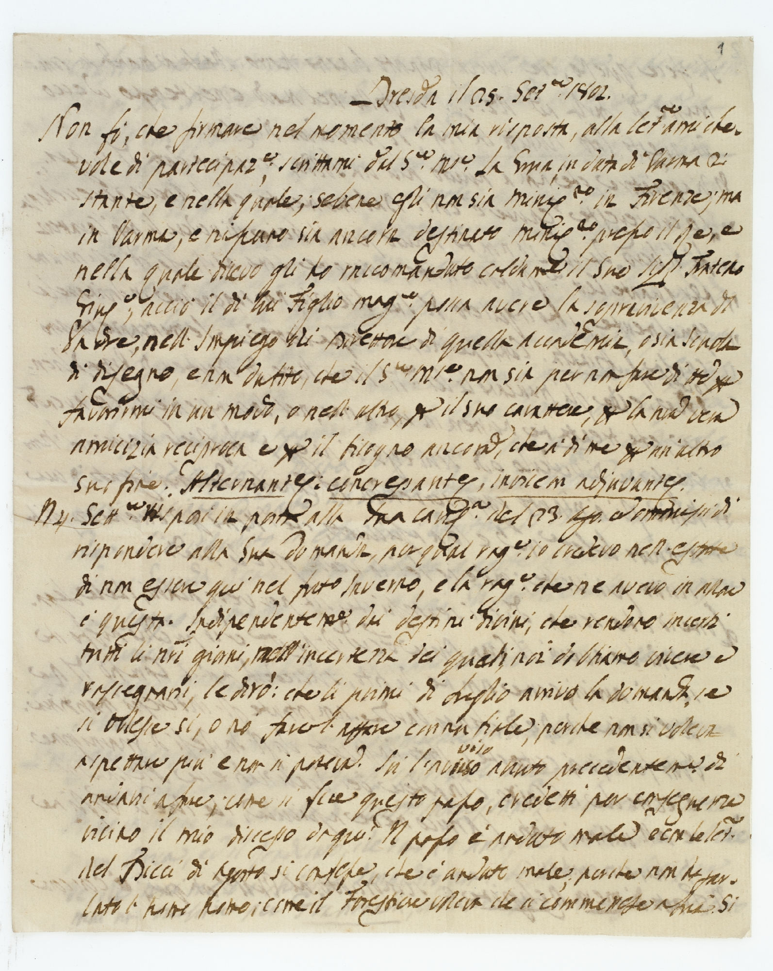 Dresda il 25 Set.re 1802. Non fo che firmare nel momento la mia risposta [incipit]