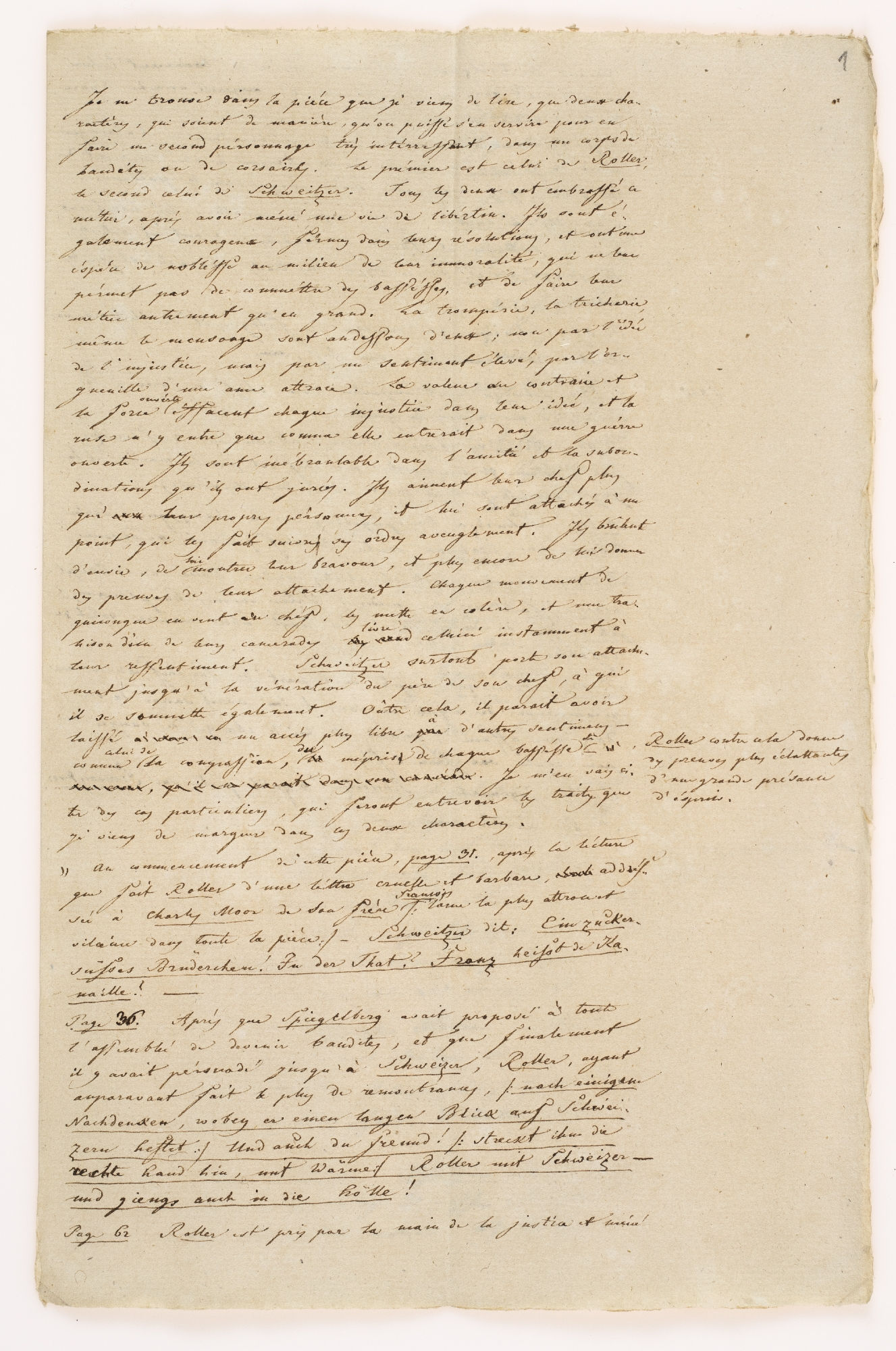 Je me trouve dans la piece que je viens de lire, qui deux characteres qui soient de maniere [incipit]