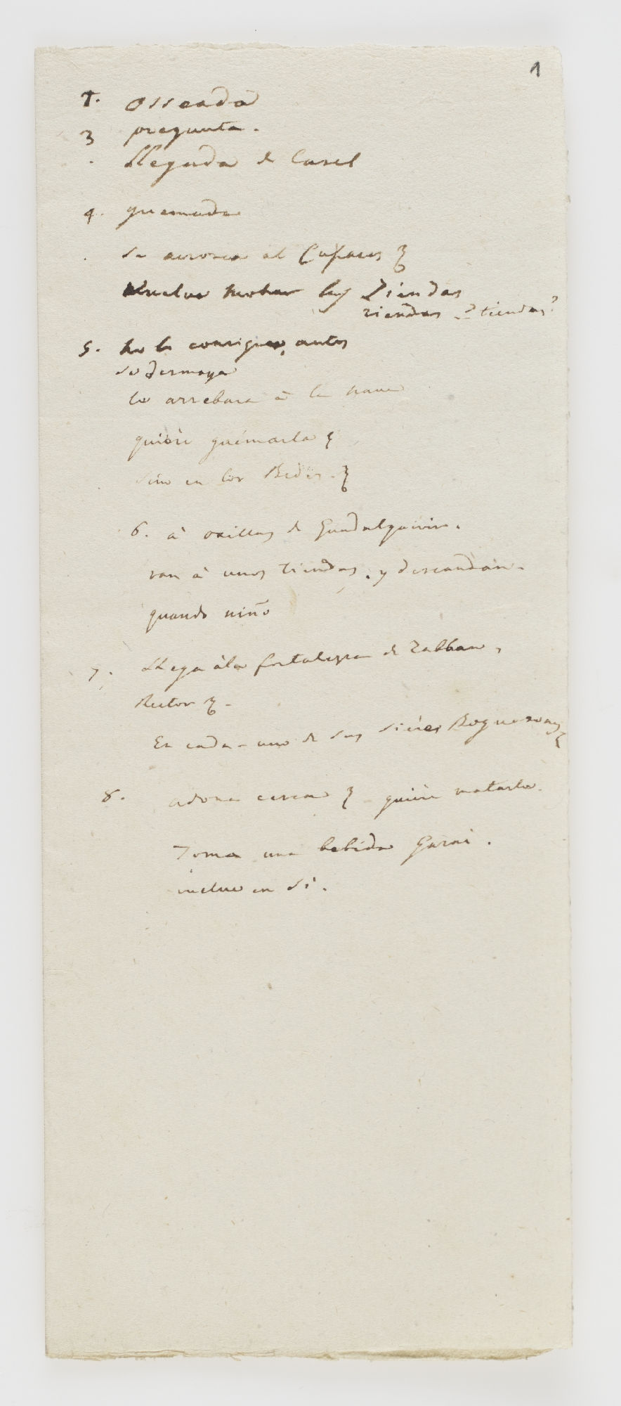 T. [?] Osseada 3. pregunta. llegada de Casel [incipit]