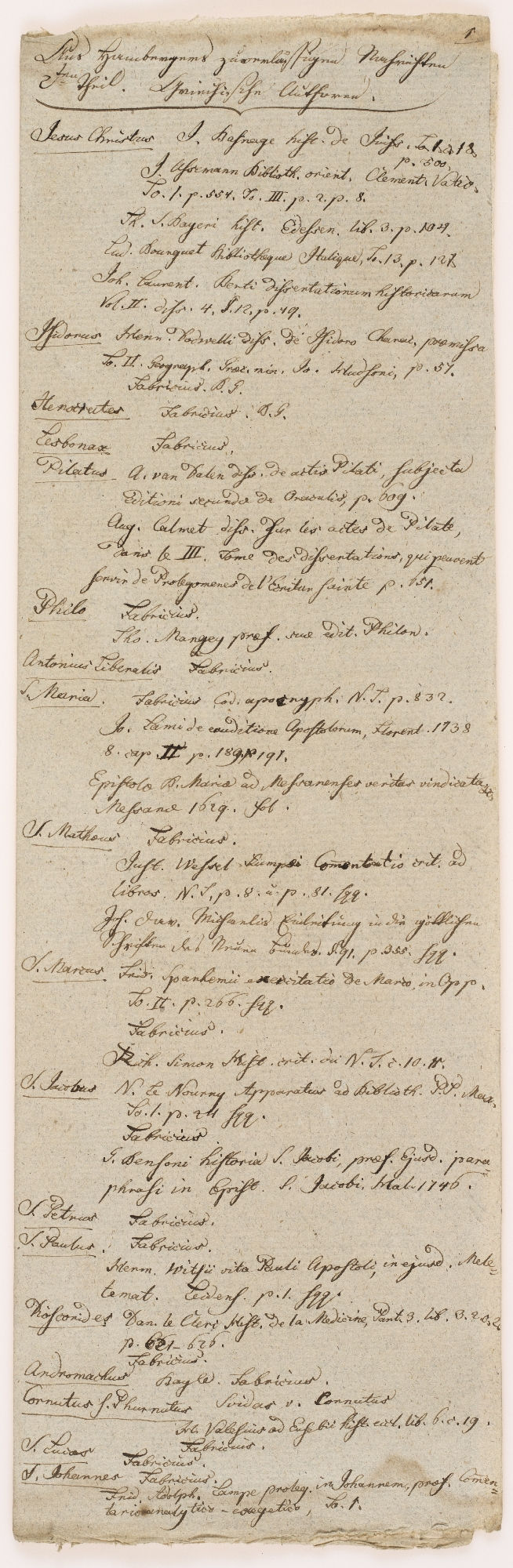 Aus Hambergers zuverlässigen Nachrichten 2ten Theil. Griechischen Authoren [title]