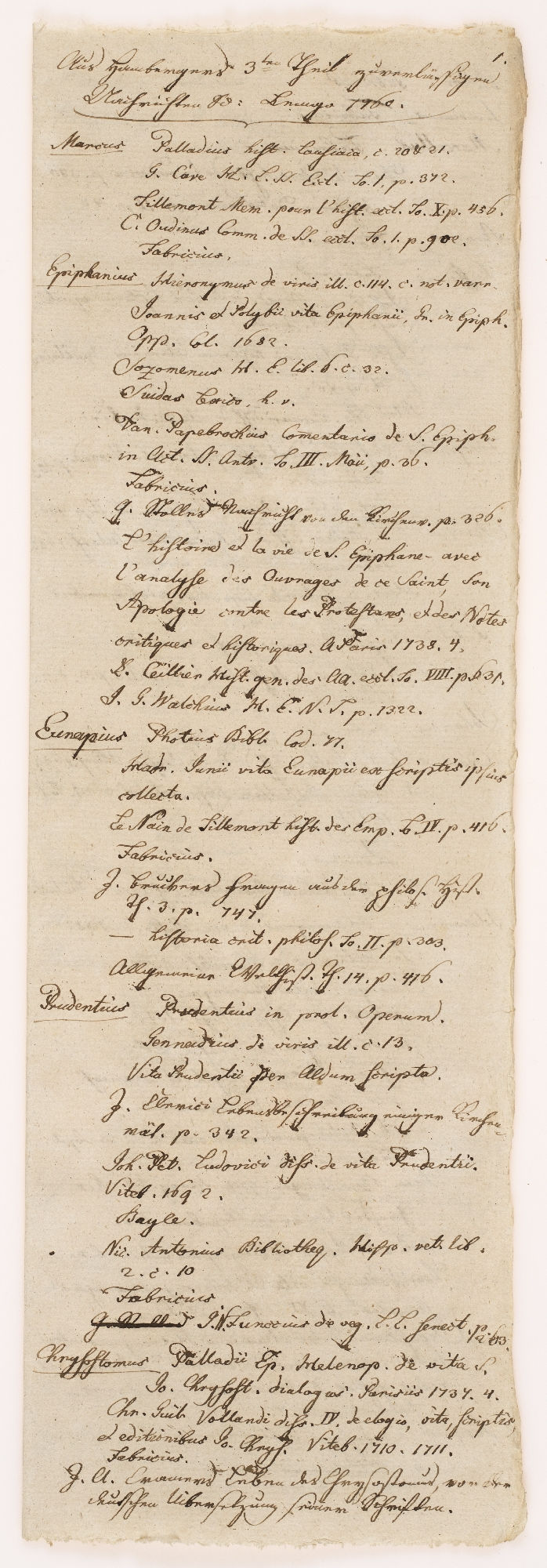 Aus Hambergers 3ten Theil zuverlässigen Nachrichten etc. Lemgo 1760. [title]