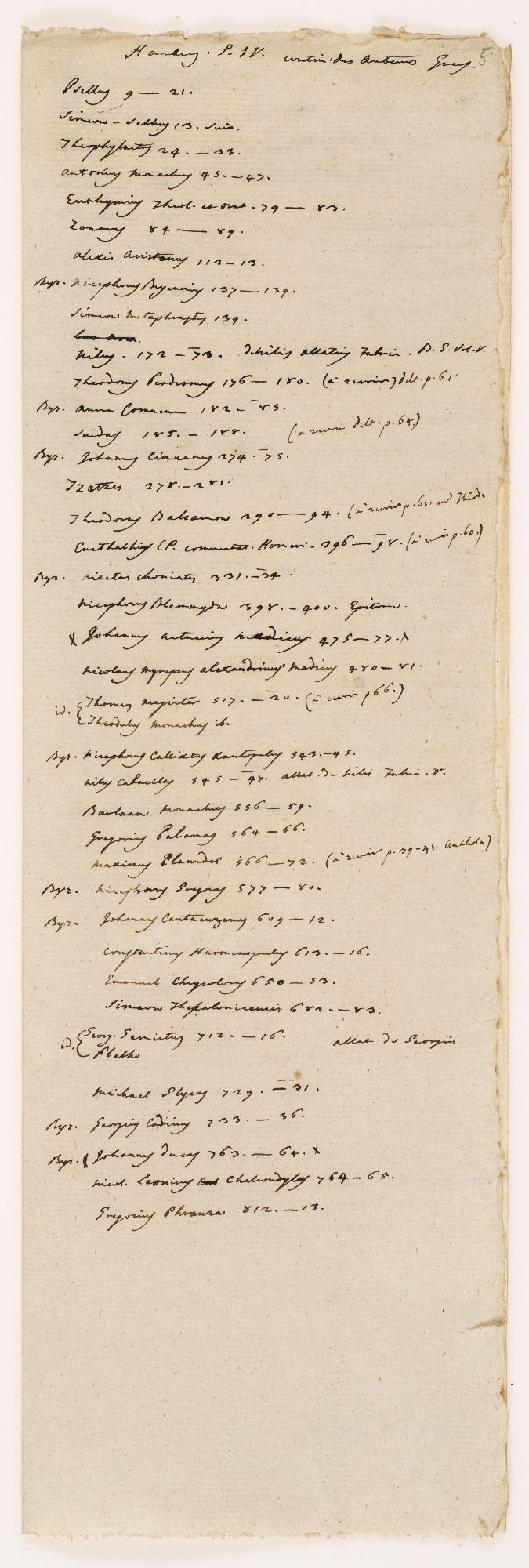 Continuation de la Bibliotheque graece tiree ex Hamberger Tom. 3. [incipit, p.1];
Kraft. Auteurs graecs. [incipit, p. 4]; 
Hamberg. P. IV. contin. des Auteurs Grecs. [incipit, p. 5] 
