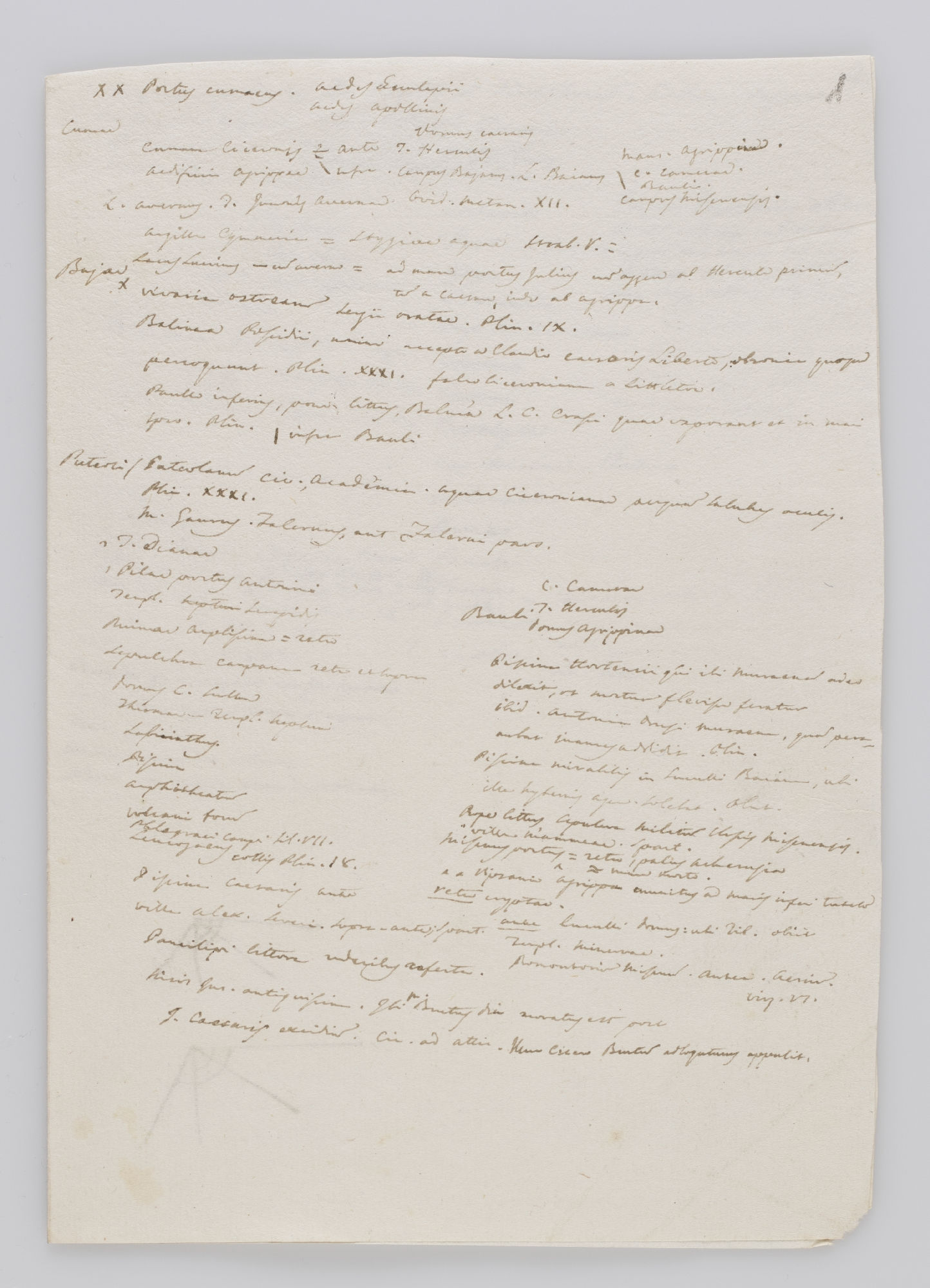 XX Portus cumaeus. Aedes Esculapii [incipit]