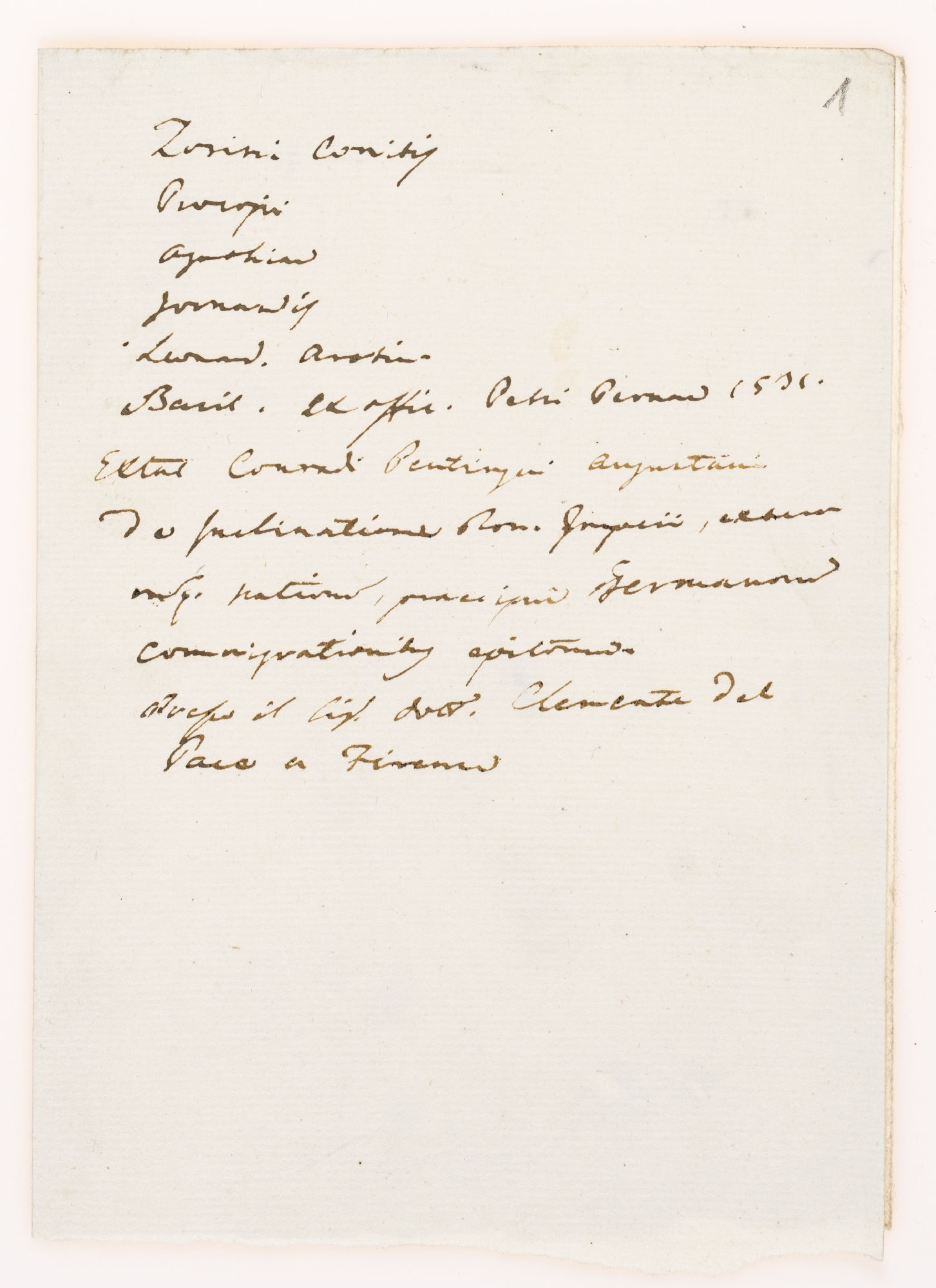 Zosini Comitis [?] [incipit]