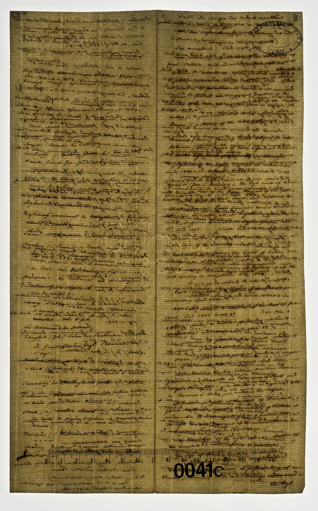 Note d'ouvrages et écrits [incipit]