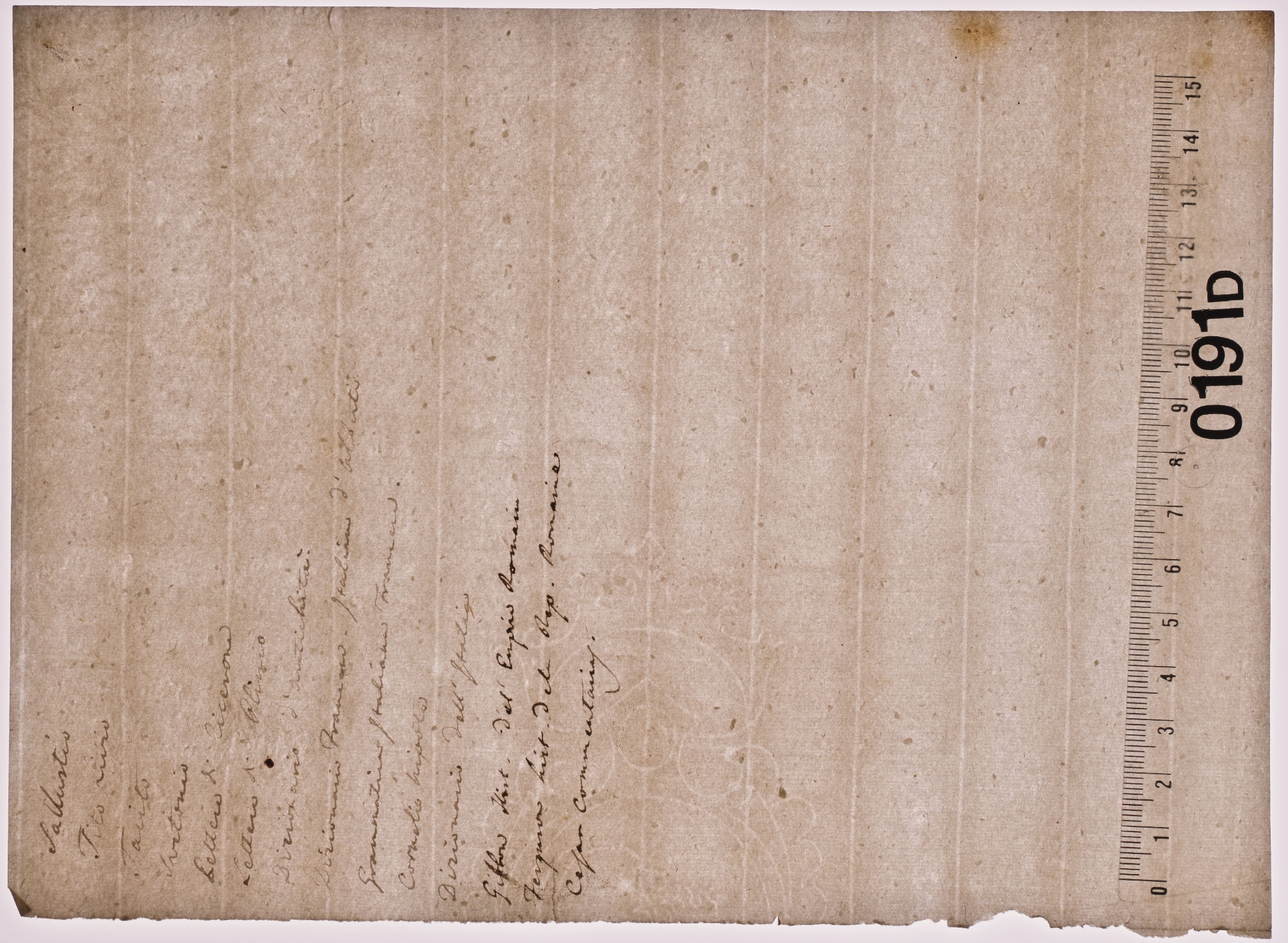 Sallustio. Tito Livio. Tacito. Svetonio. [incipit]